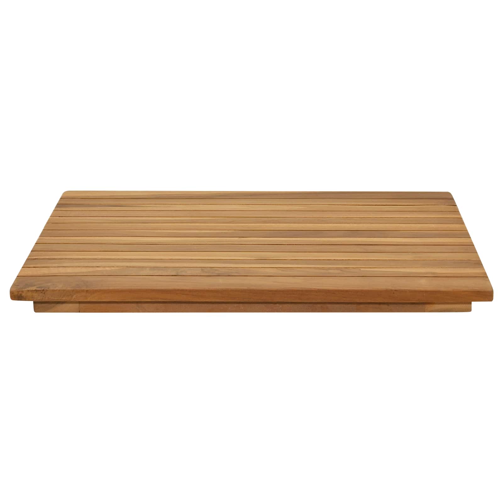 Table Top 50 x 50 x 3.5 cm Square Solid Teak Wood Natural