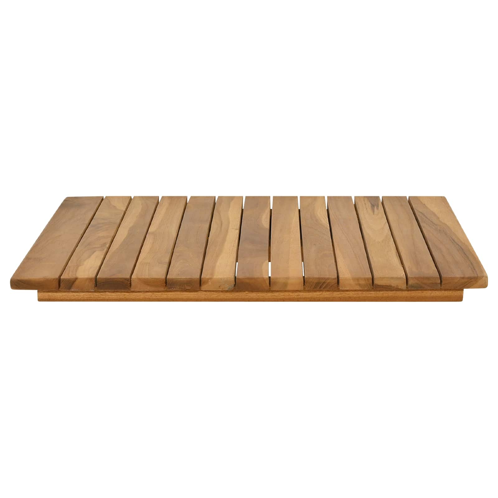 Table Top 50 x 50 x 3.5 cm Square Solid Teak Wood Natural