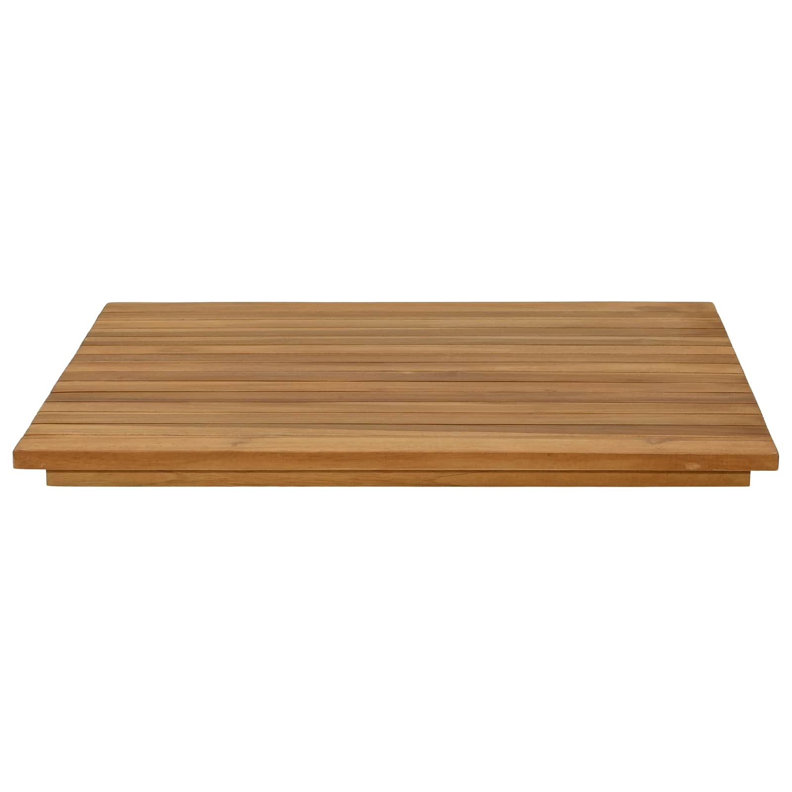 Table Top 60 x 60 x 3.5 cm Square Solid Teak Wood Natural