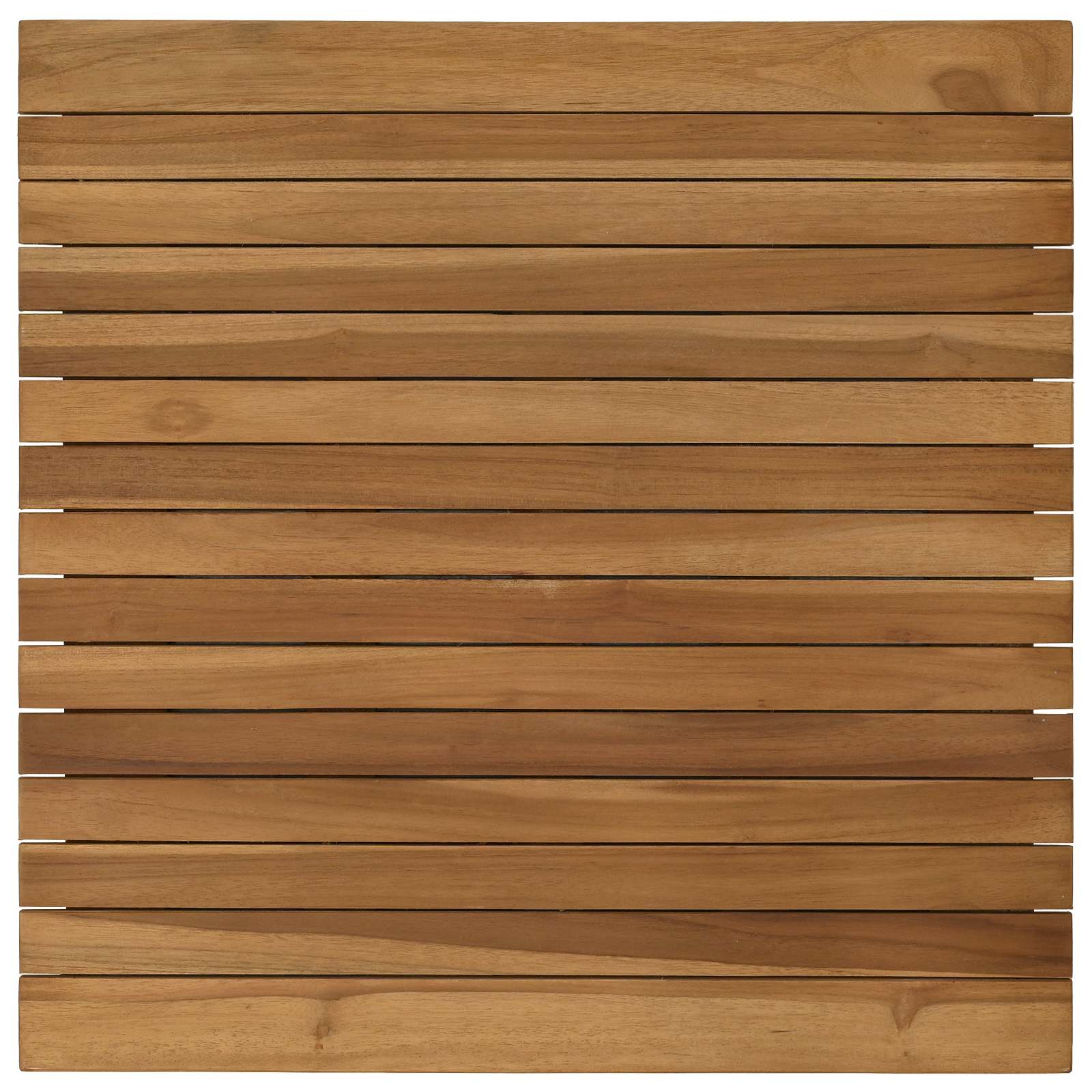 Table Top 60 x 60 x 3.5 cm Square Solid Teak Wood Natural
