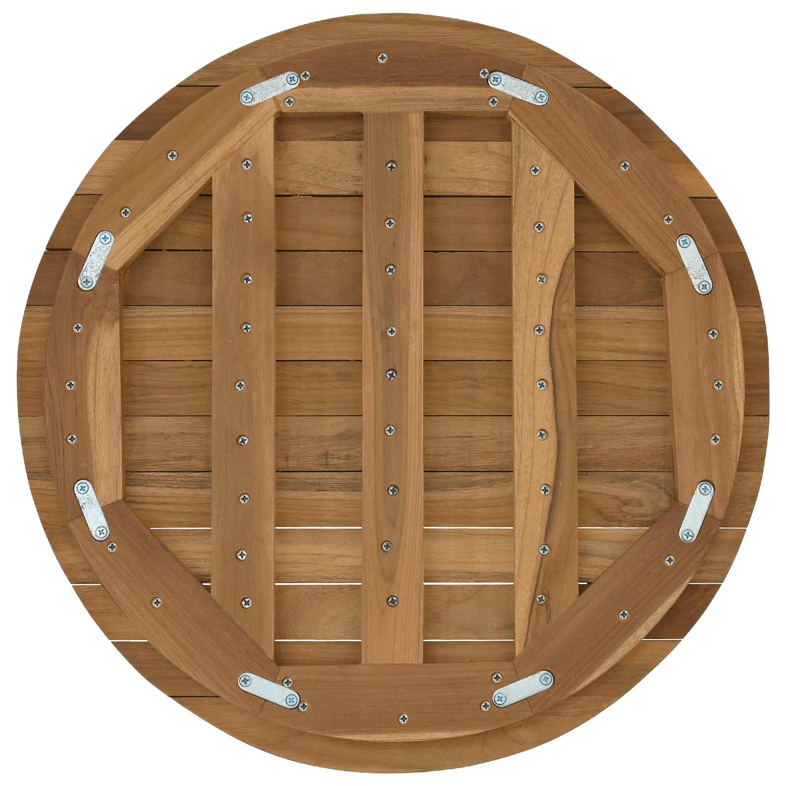 Table Top Ø 50 x 3.5 Round Solid Teak Wood Natural