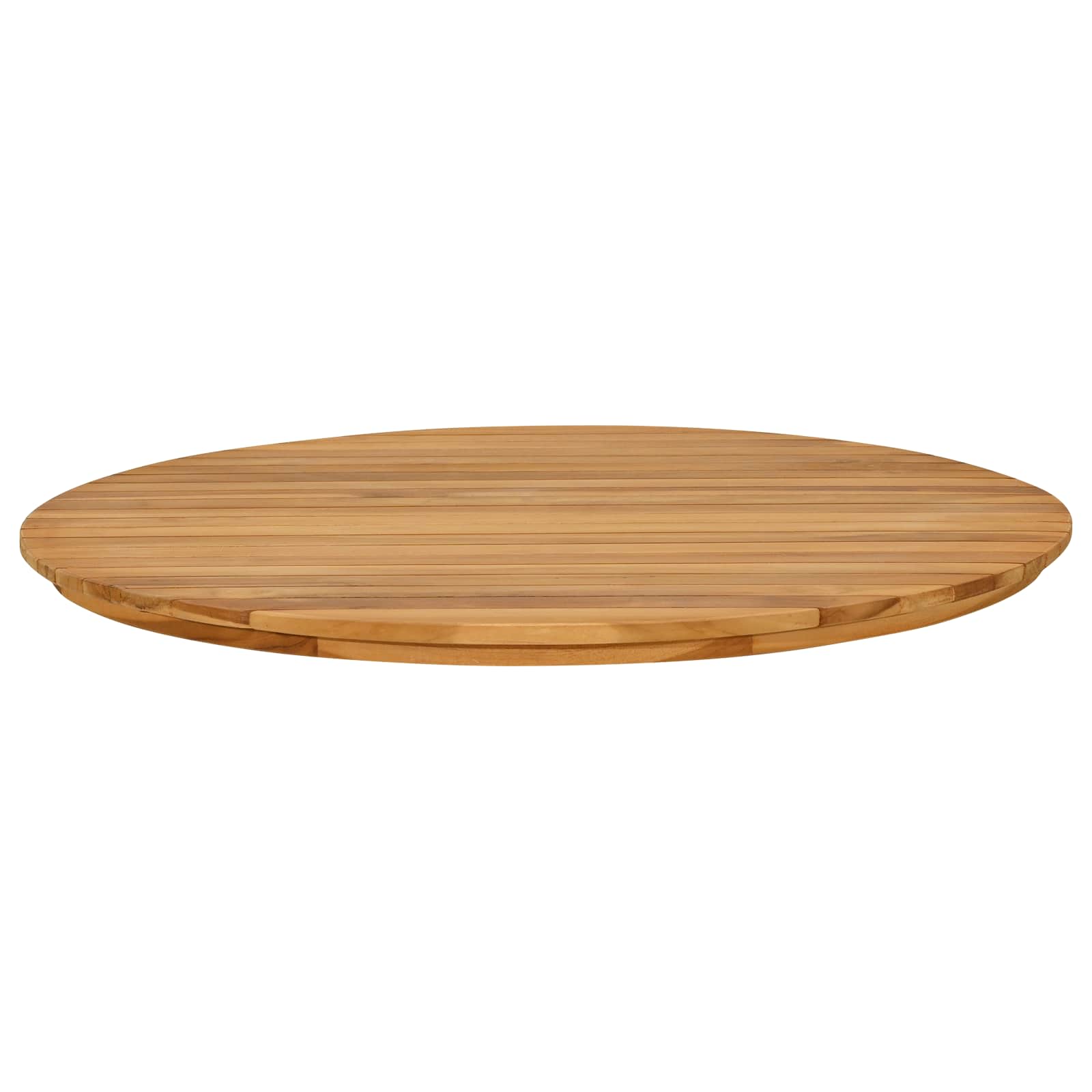 Table Top Ø 80 x 3.5 Round Solid Teak Wood Natural