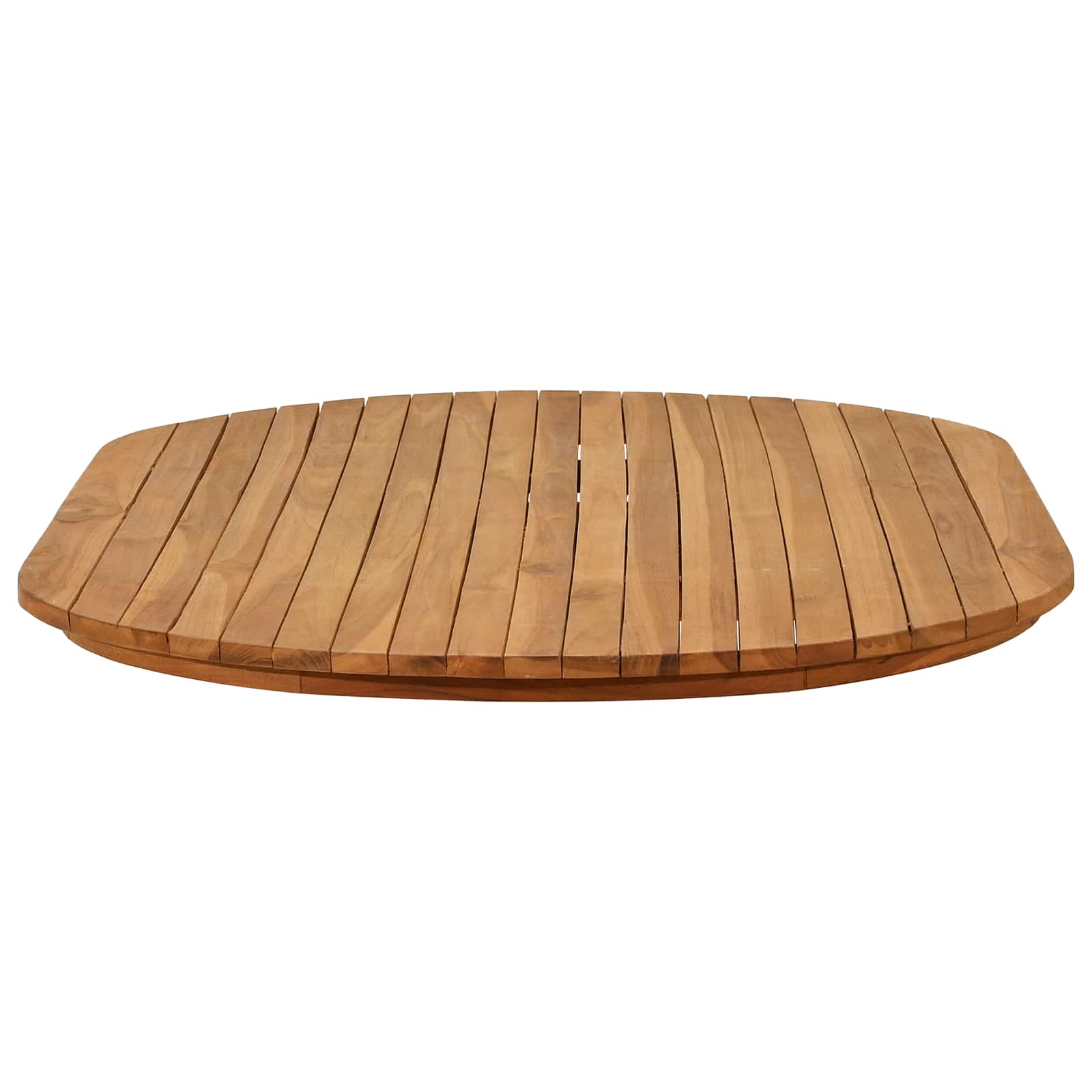 Table Top 120 x 70 x 3.5 cm Oval Solid Teak Wood Natural