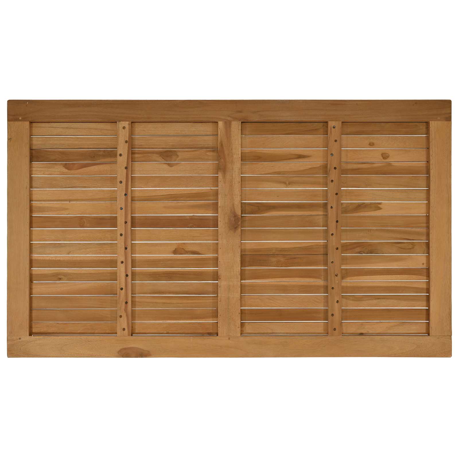 Table Top Rectangular Solid Teak Wood Natural