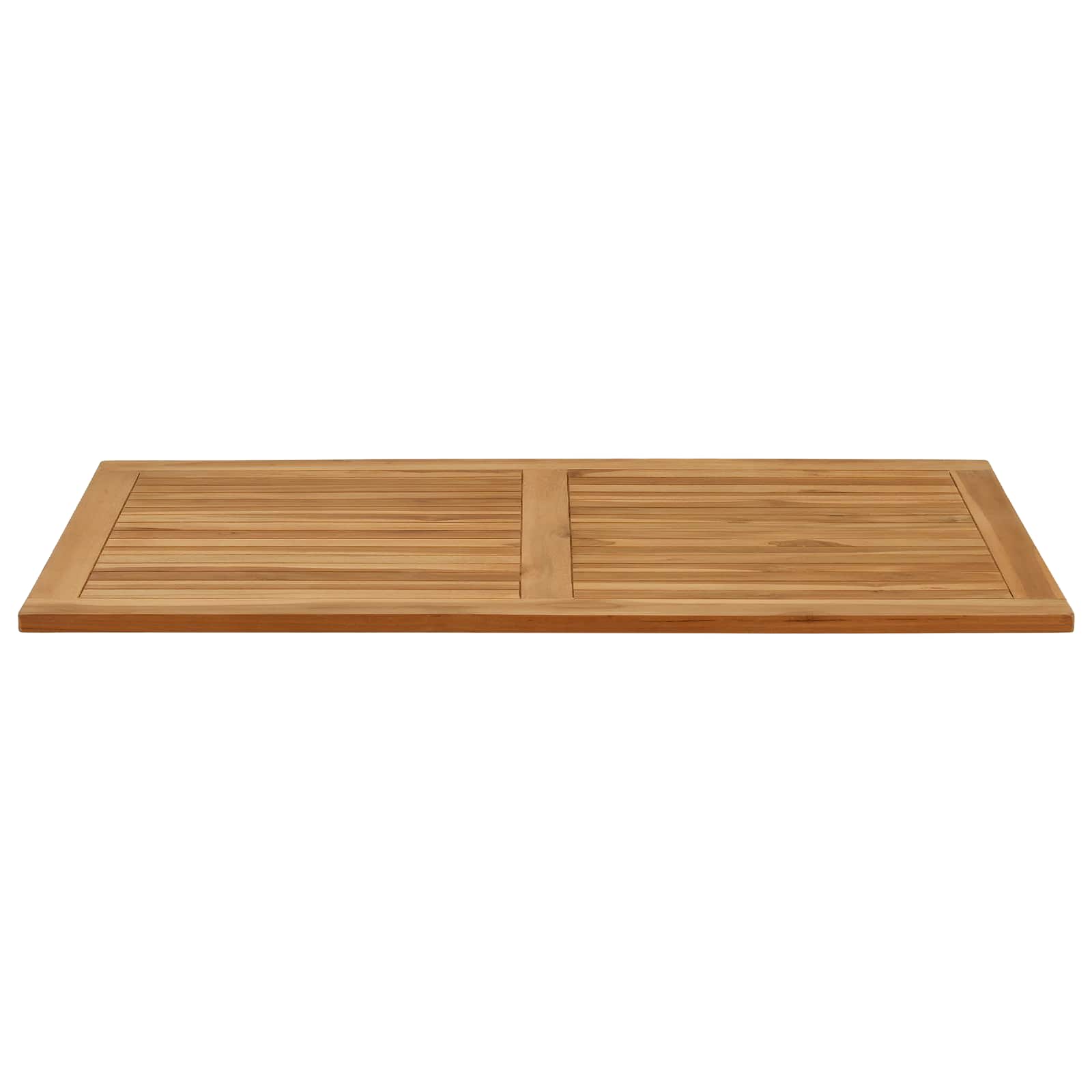 Table Top Rectangular Solid Teak Wood Natural