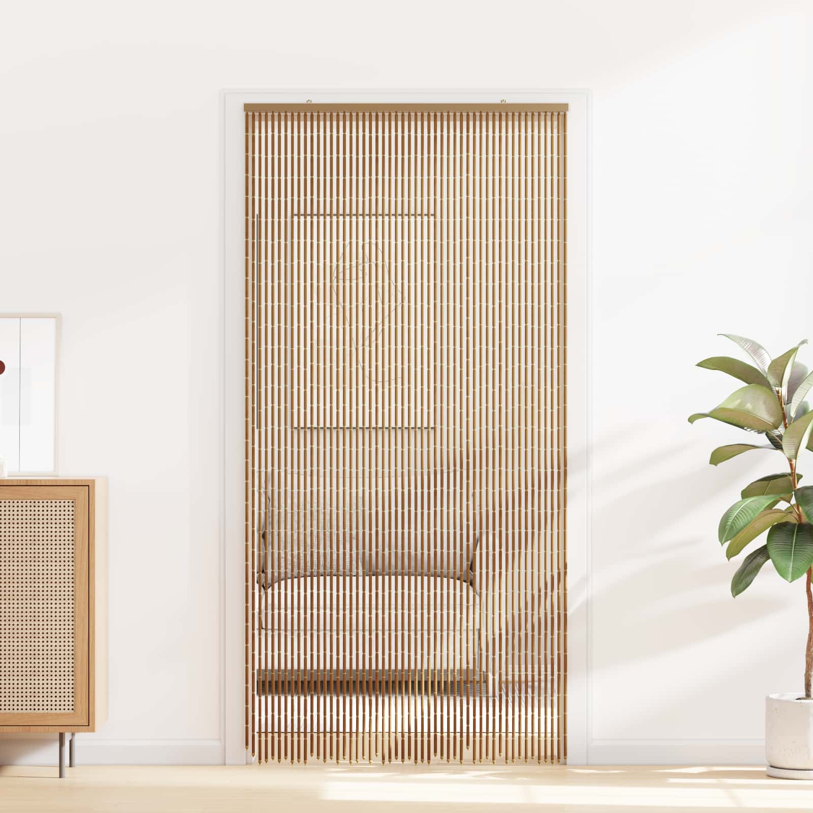 Insect Door Curtain Multicolor 100 x 200 cm Bamboo
