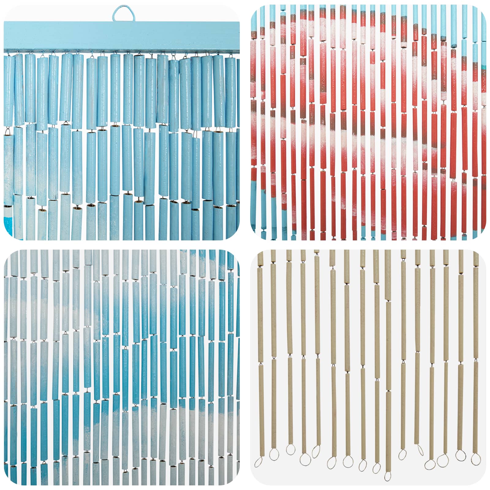 Insect Door Curtain Multicolor 200 x 90 cm Bamboo