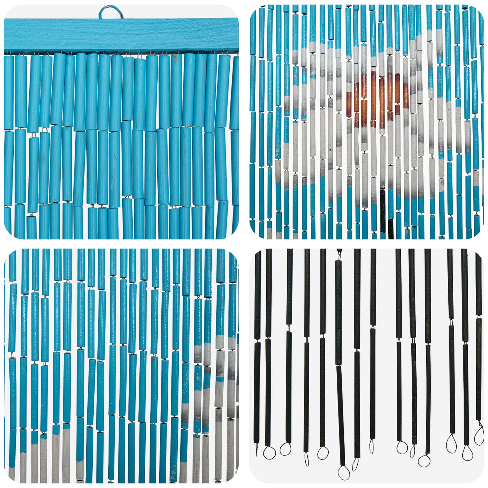 Insect Door Curtain Multicolor 200 x 90 cm Bamboo