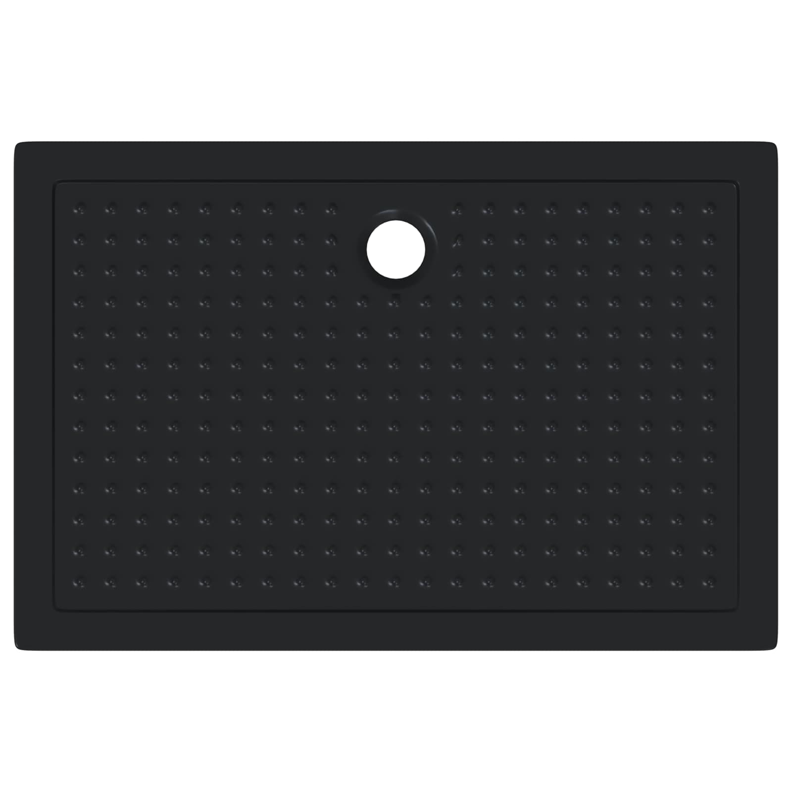 Shower Base Tray with Dots 120 x 80 x 4 cm ABS Black