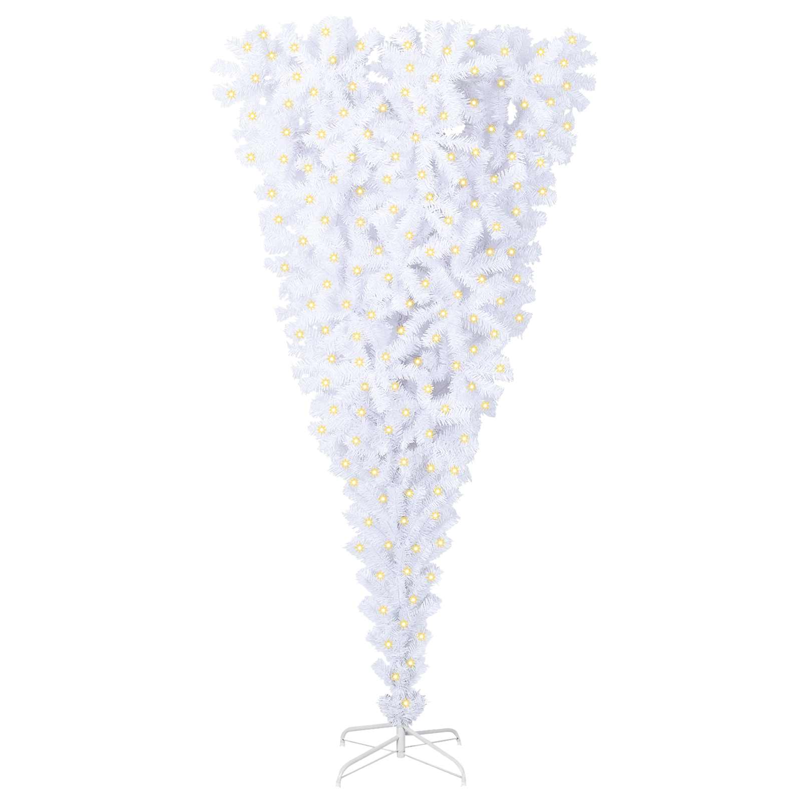 Artificial Christmas Tree with Stand White 210 cm PVC and Steel