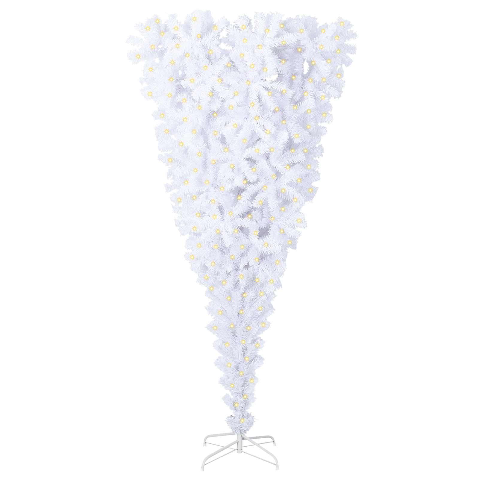 Artificial Christmas Tree with Stand White 240 cm PVC and Steel