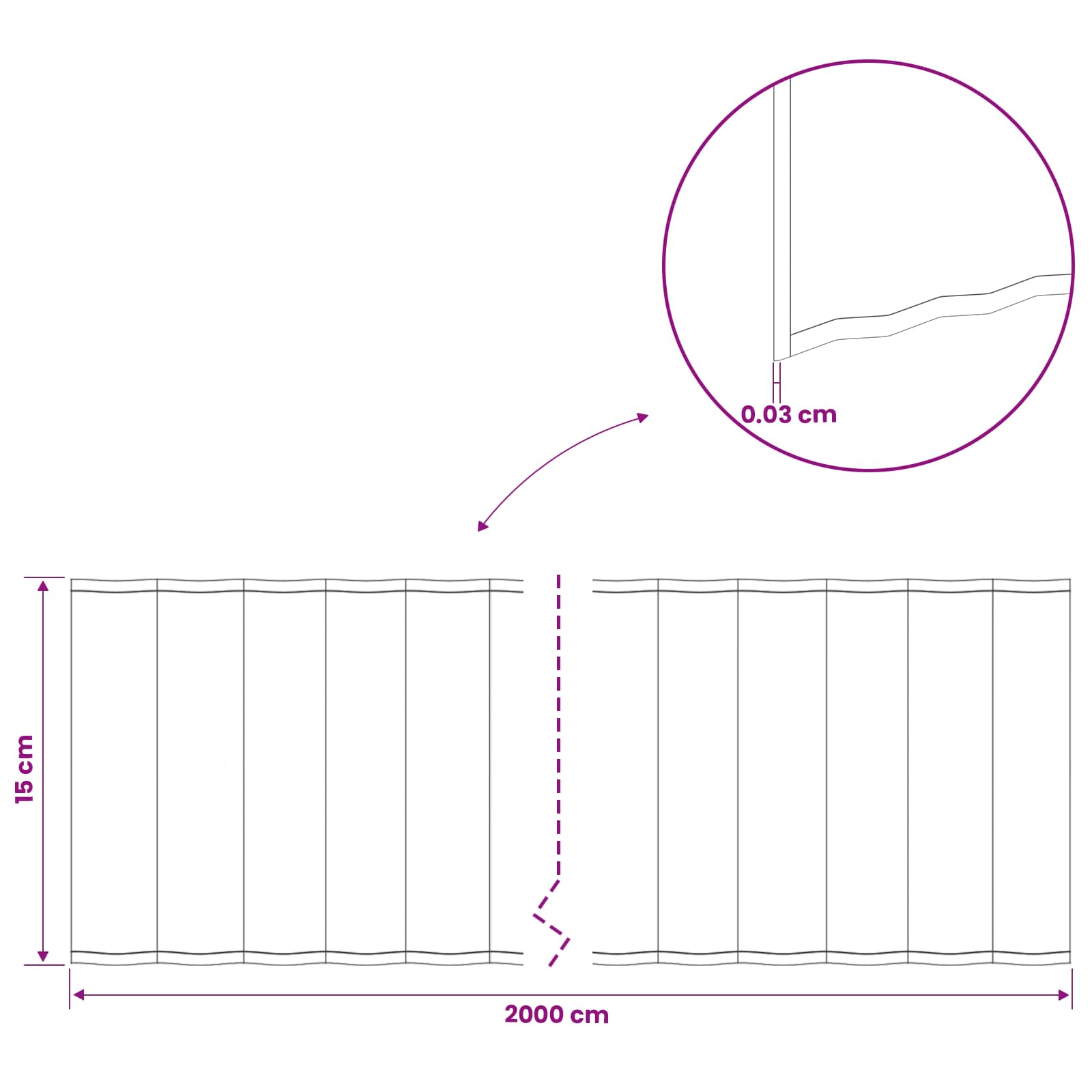 Lawn Edging 20 m x 15 cm Galvanised Steel Silver