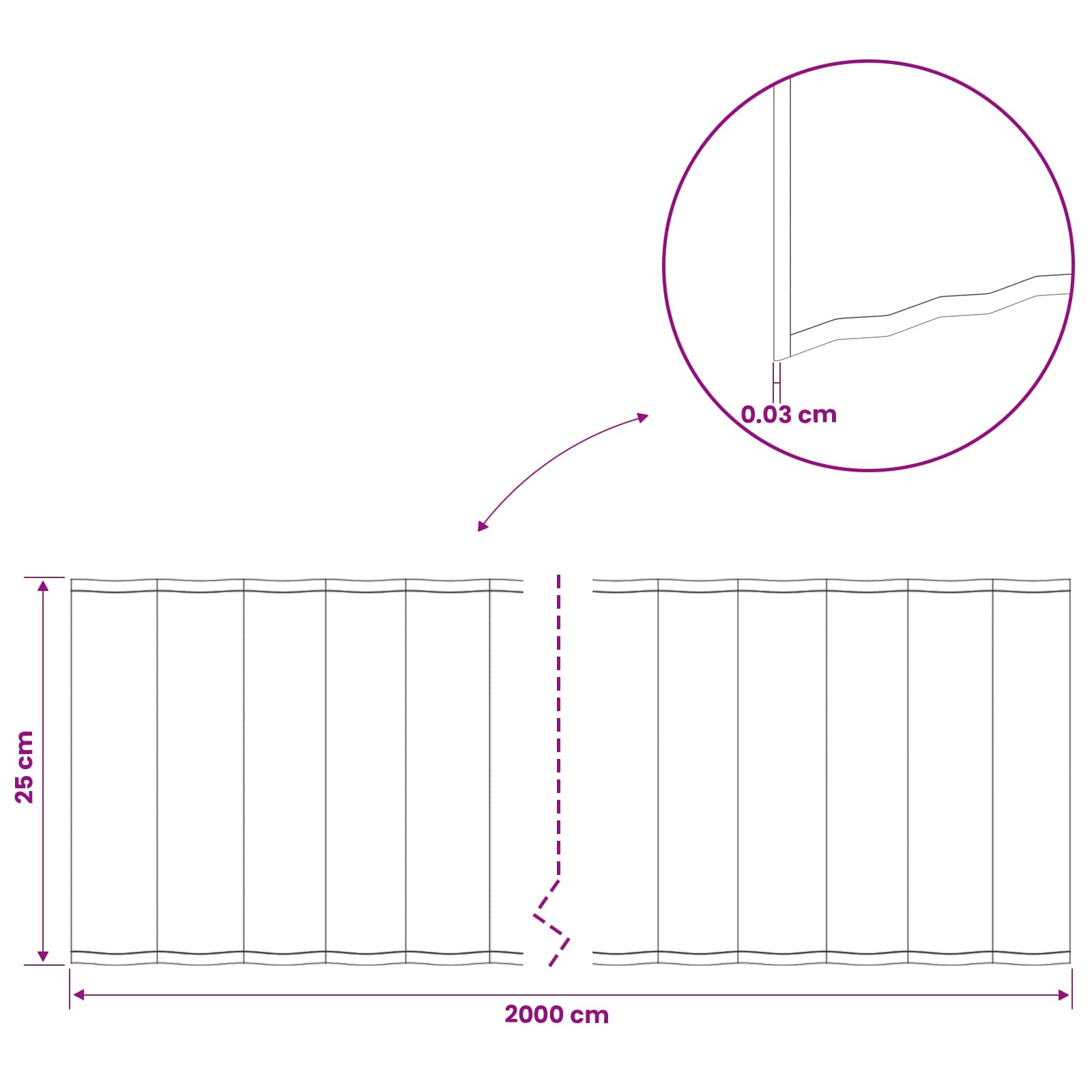 Lawn Edging 20 m x 25 cm Galvanised Steel Silver