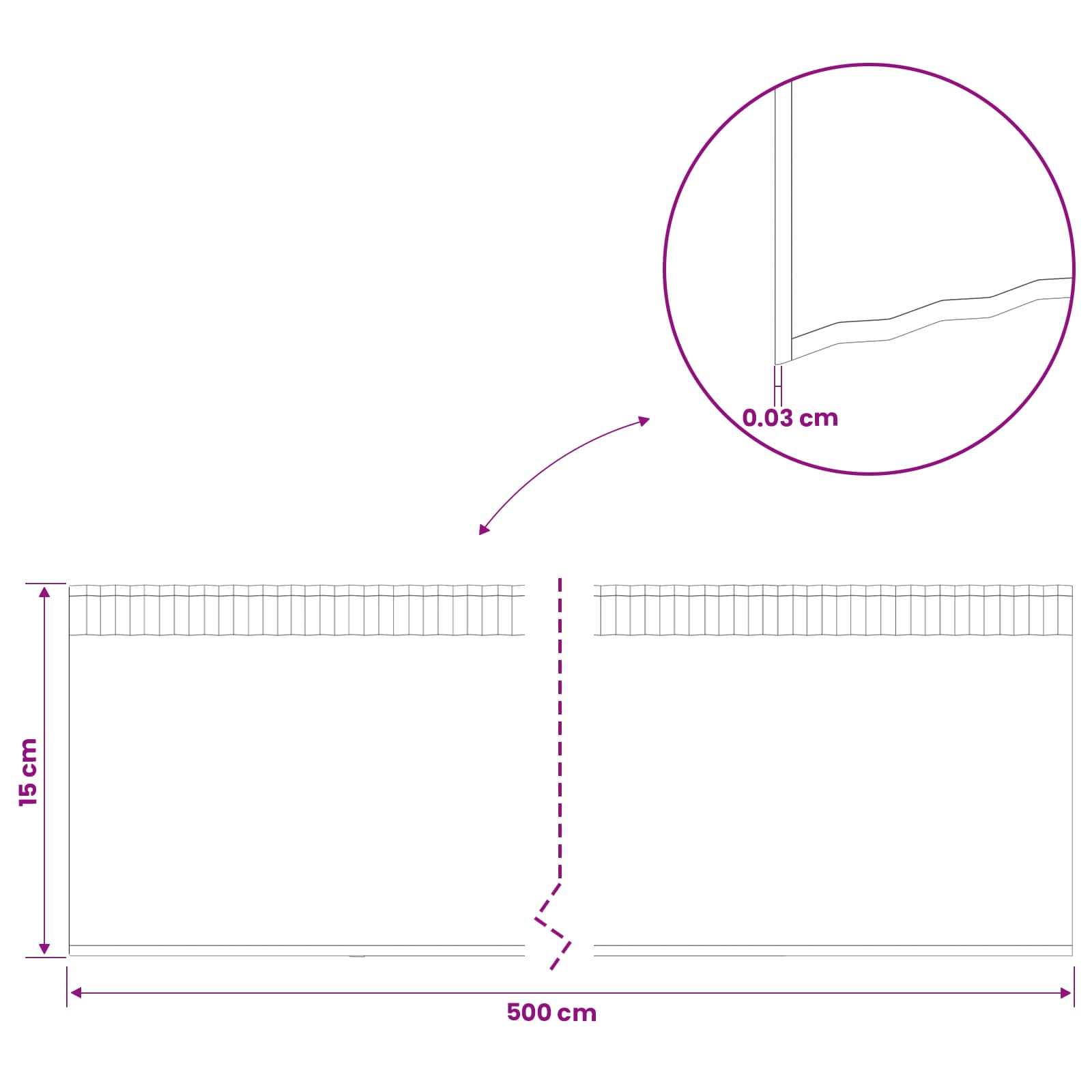 Lawn Edging 5 m x 15 cm Galvanised Steel Silver