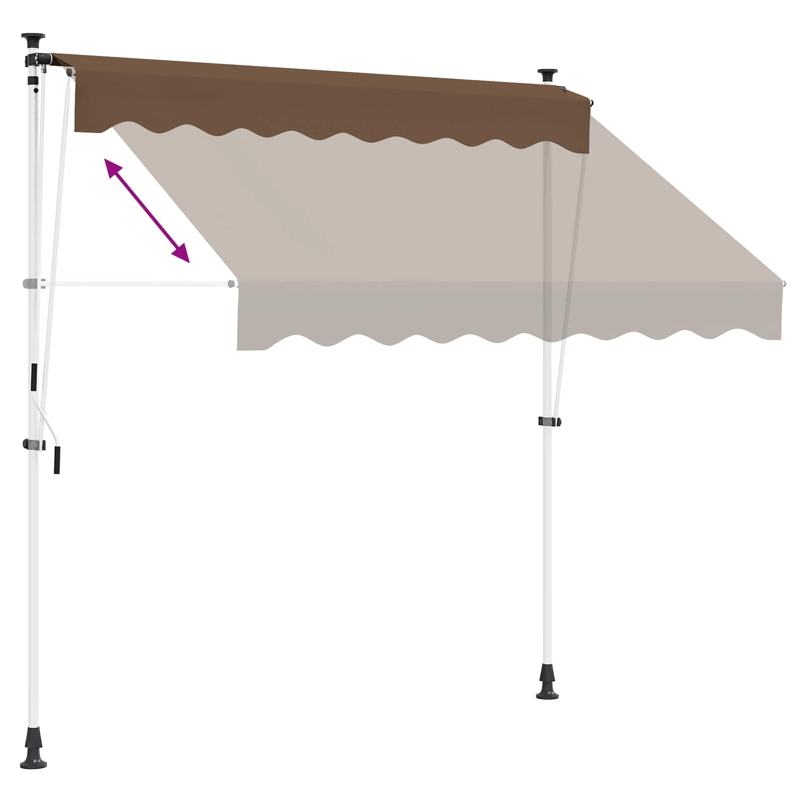Manual Retractable Awning Taupe 300 cm