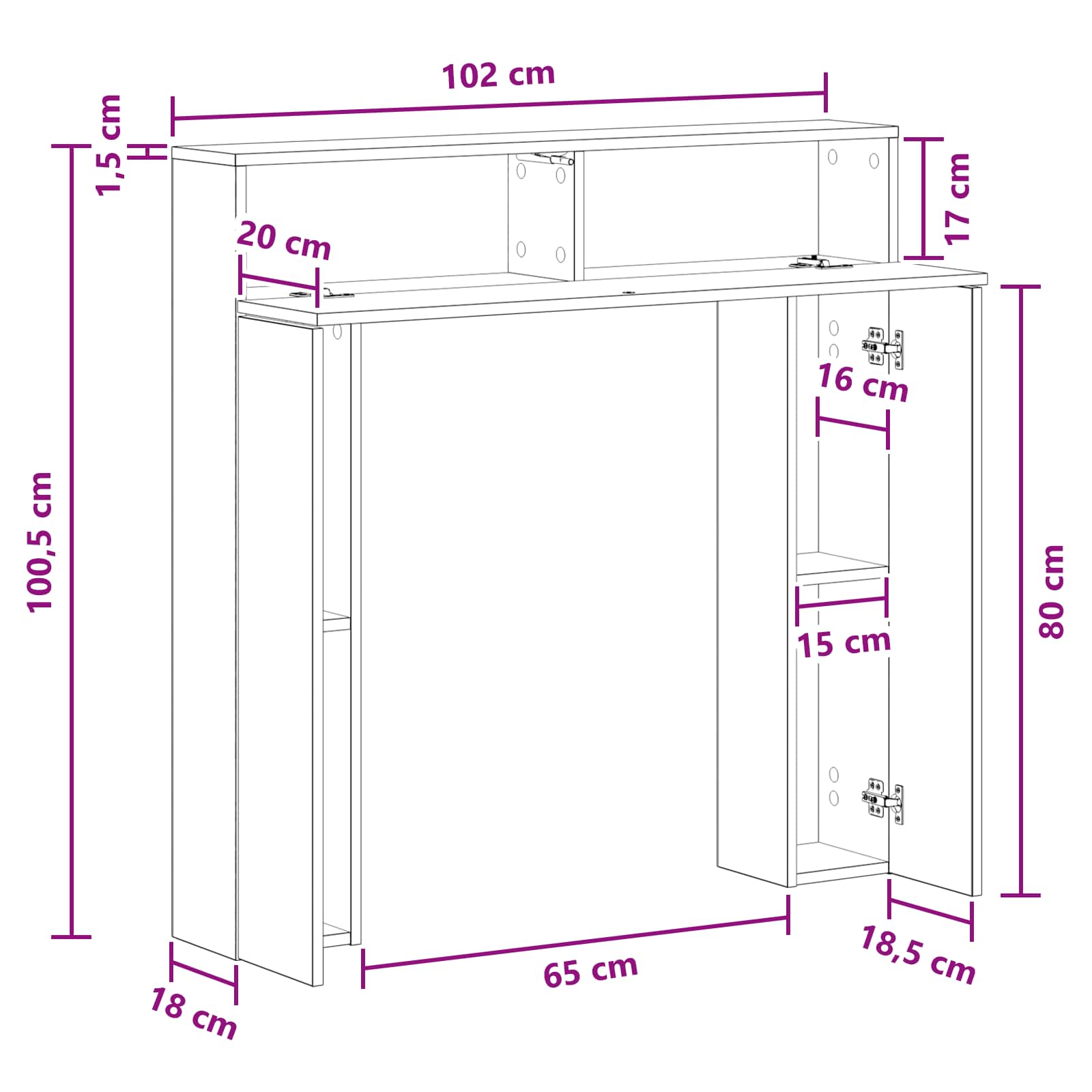Fireplace Surround White 102 x 18 x 100.5 cm Engineered Wood