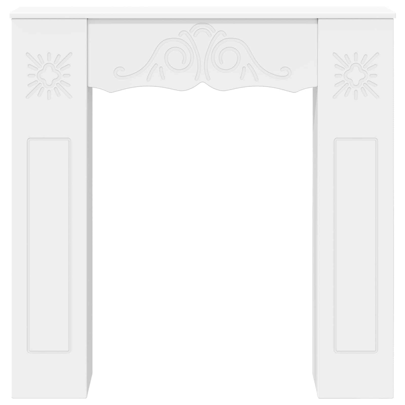 Fireplace Surround White 102 x 20 x 102 cm Engineered Wood