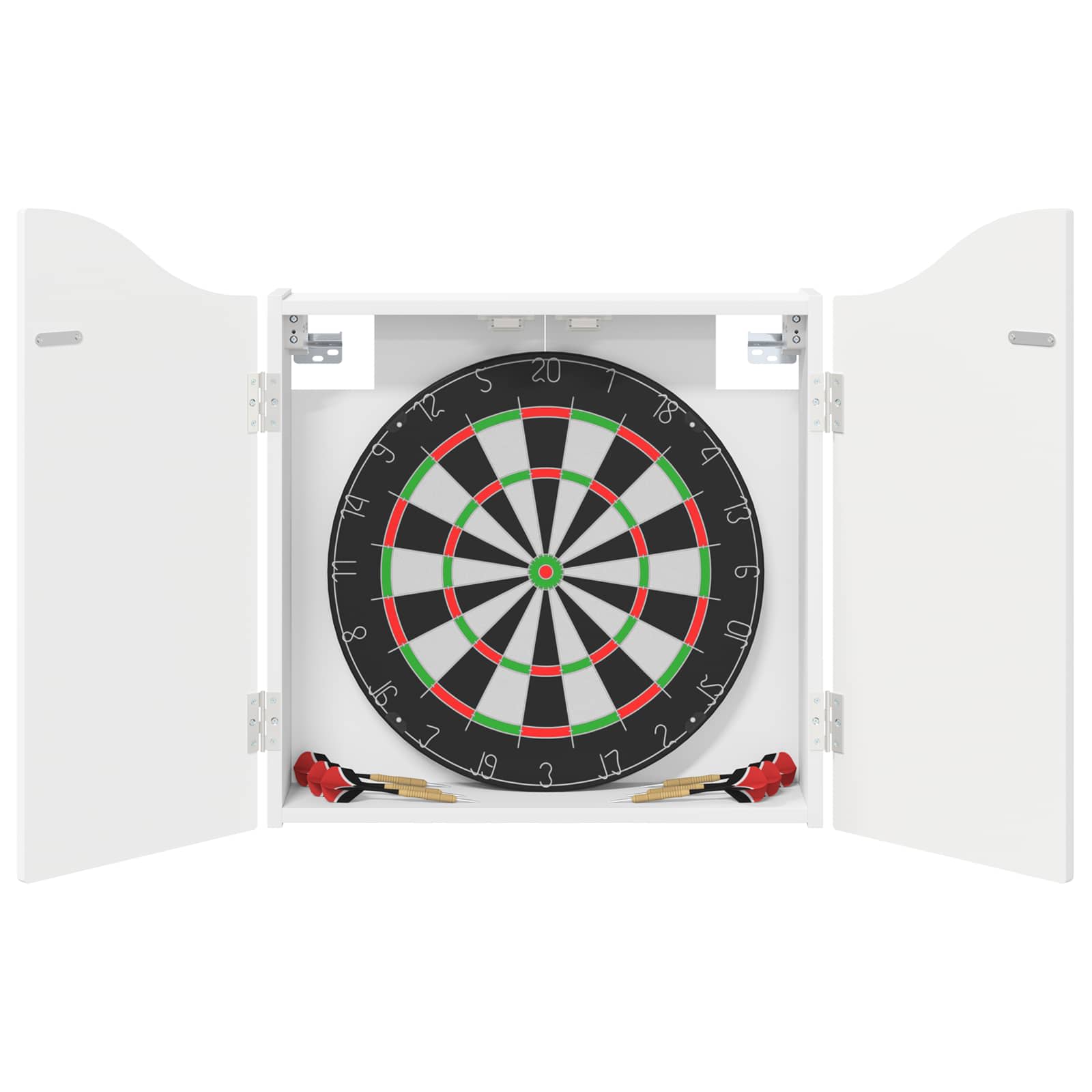 Dartboard Cabinet White 56 x 12 x 63 cm Engineered Wood