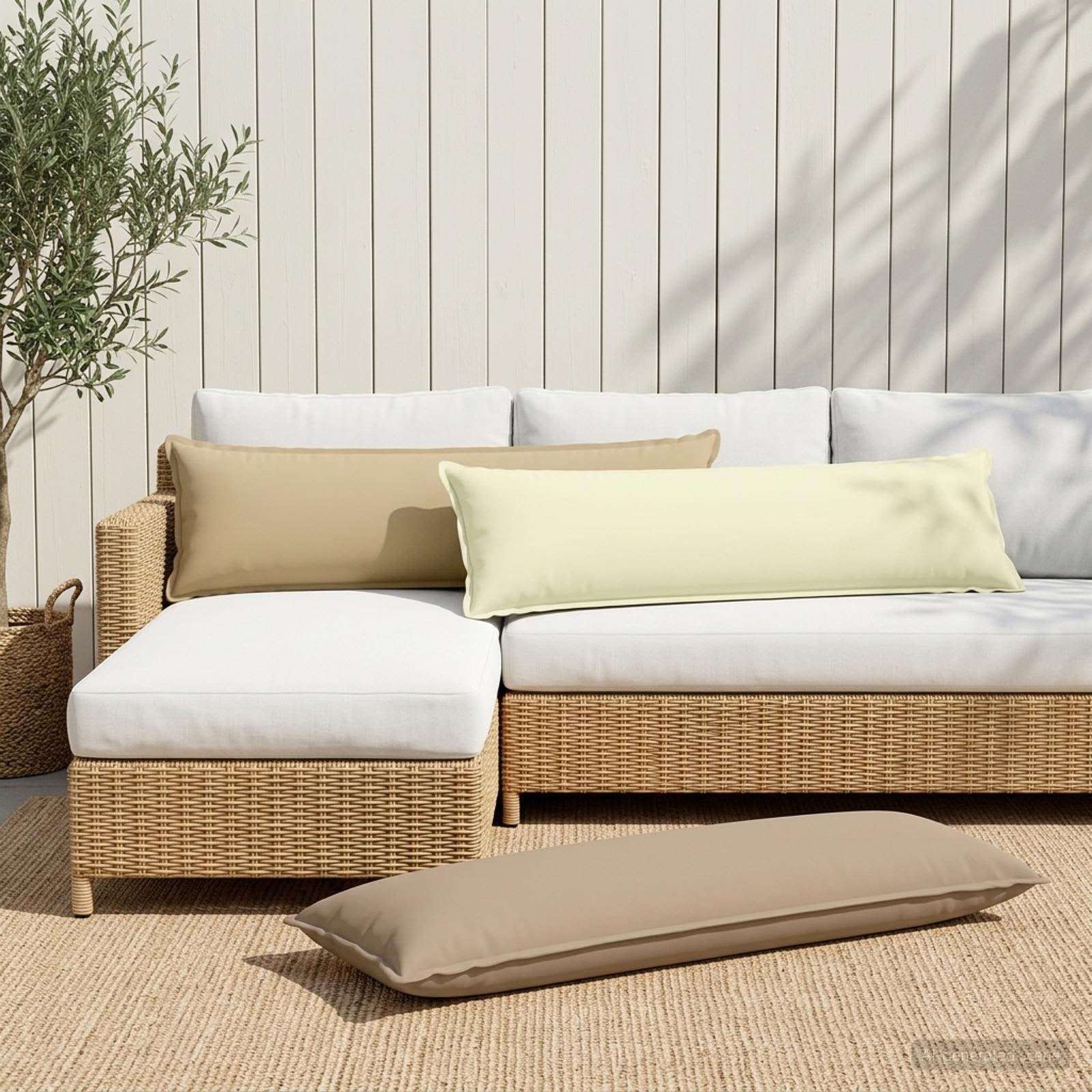 Cushion HOUTEN Cream 40 x 145 cm Polyester