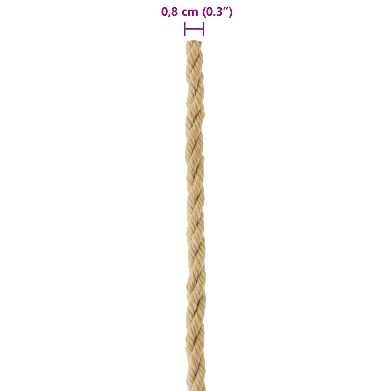 Boat Rope 100 m 0.8 Natural PP