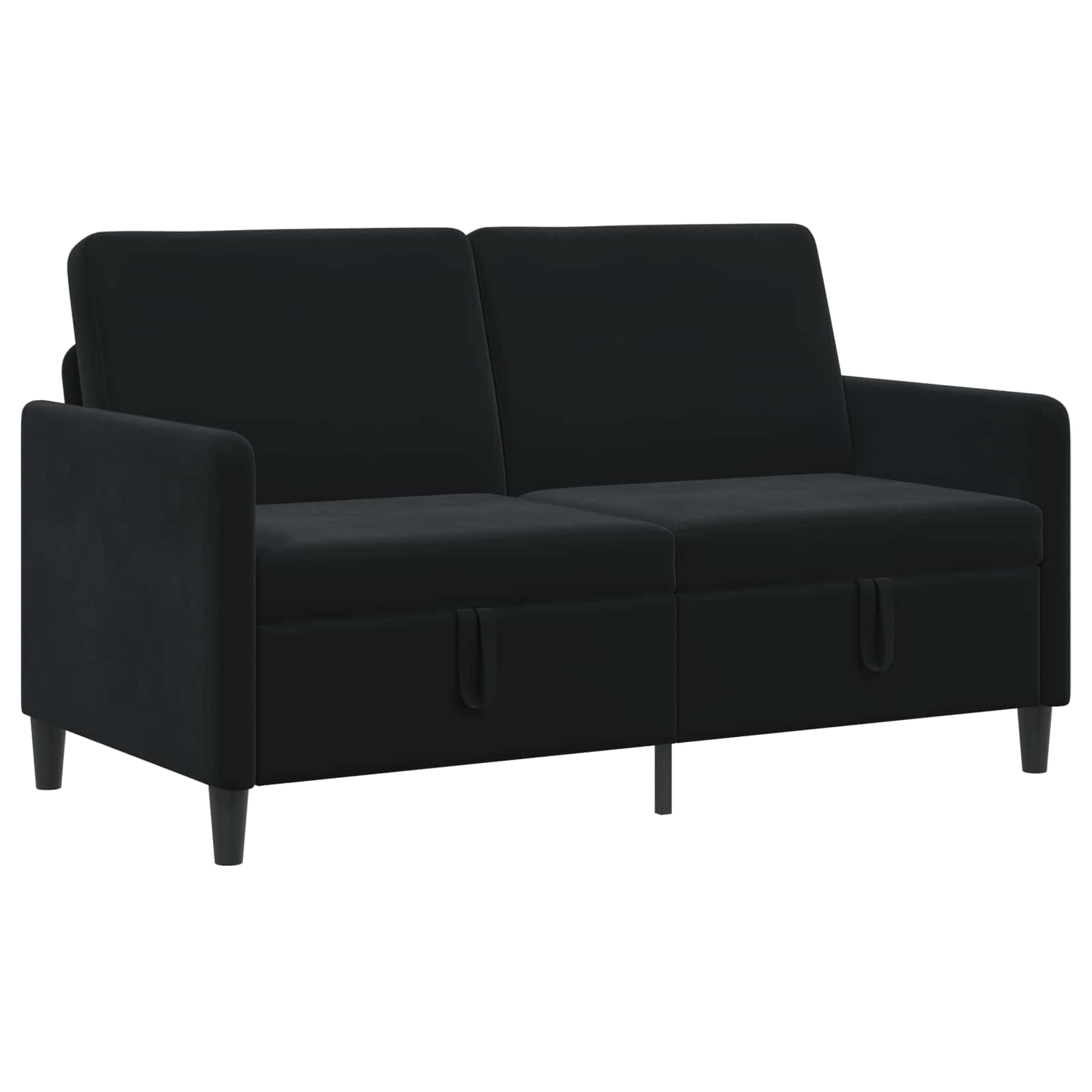 Sofa With Storage Black 152 x 78 x 87 cm Polyester