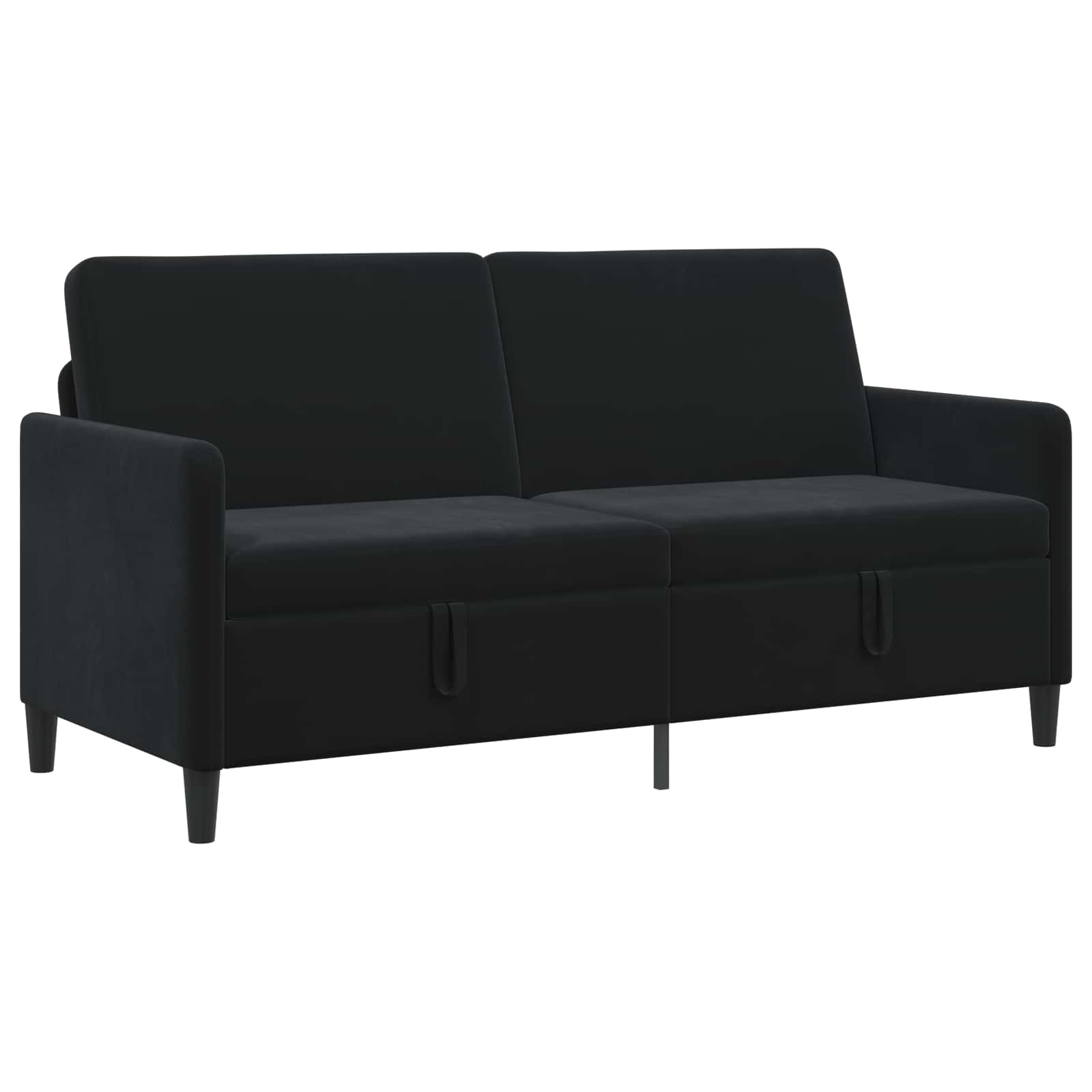 Sofa With Storage Black 172 x 78 x 87 cm Polyester