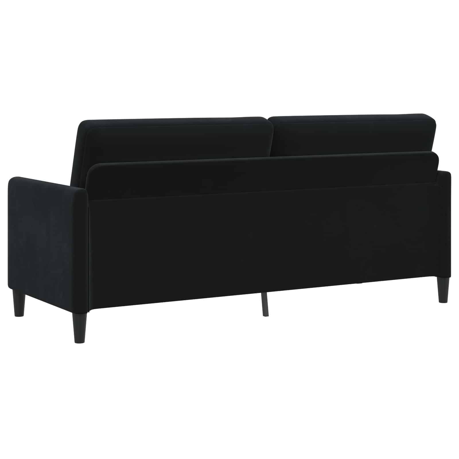 Sofa With Storage Black 192 x 78 x 87 cm Polyester