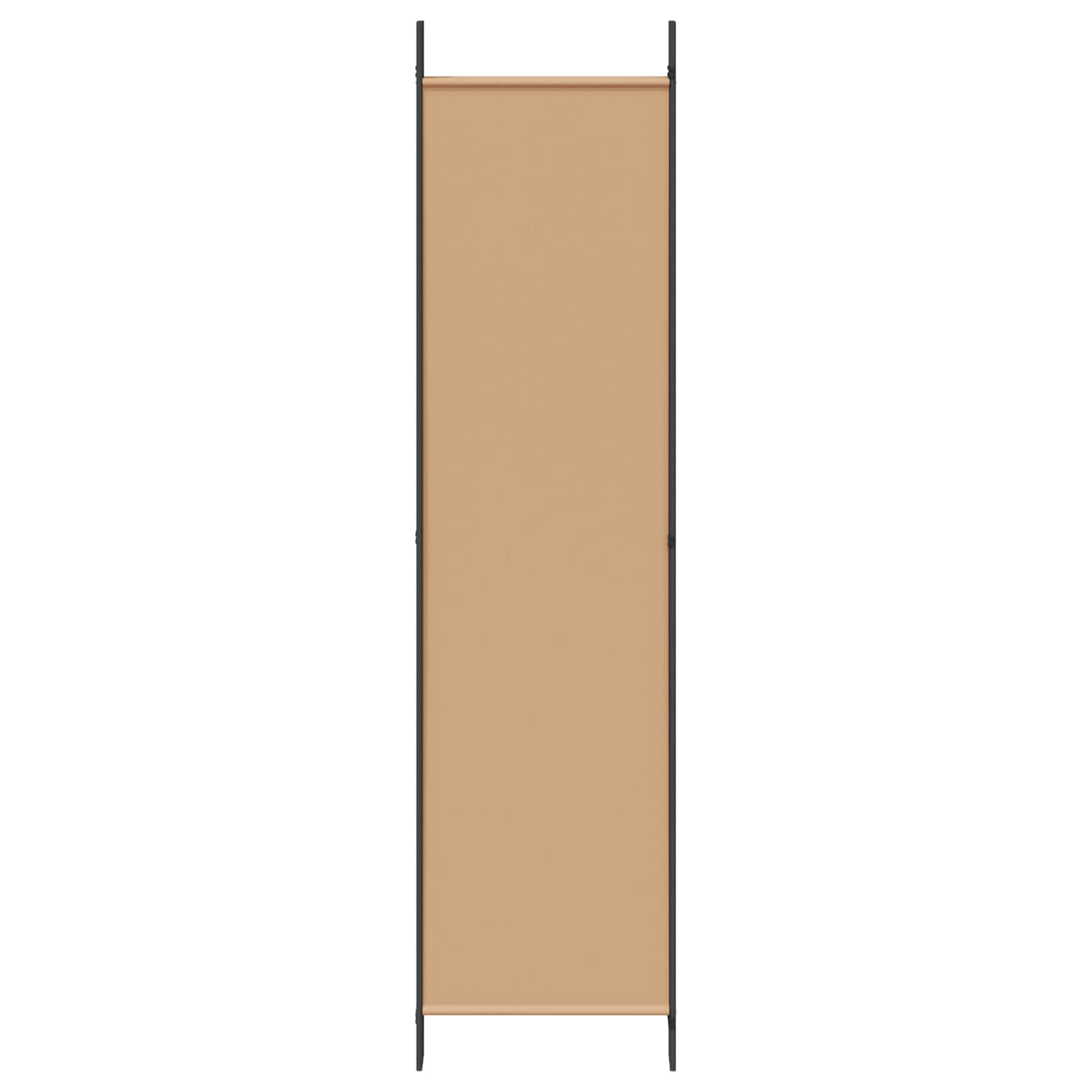 5-Panel Room Divider Beige 250 x 200 cm Fabric