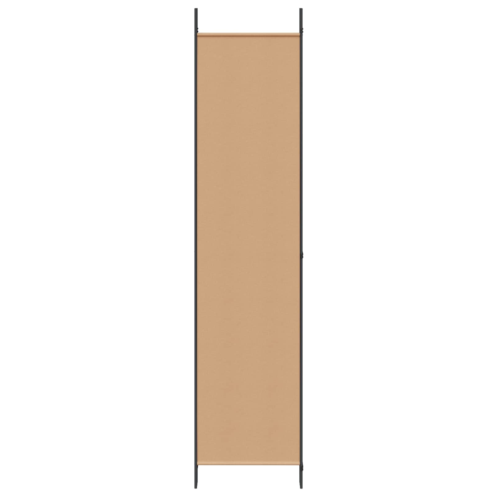 5-Panel Room Divider Beige 250 x 220 cm Fabric