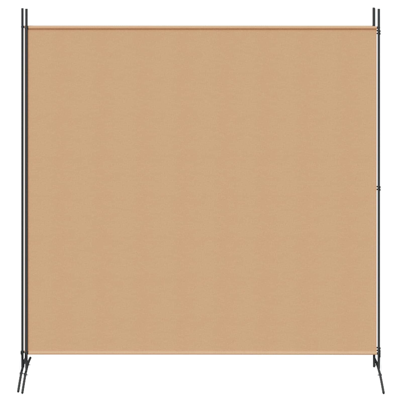2-Panel Room Divider Beige 348 x 180 cm Fabric