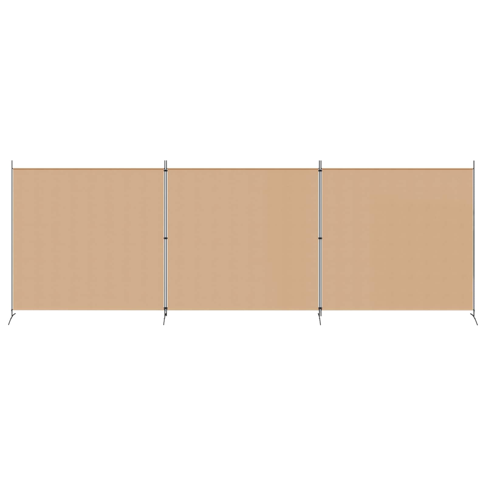 4-Panel Room Divider Beige 525 x 180 cm Fabric
