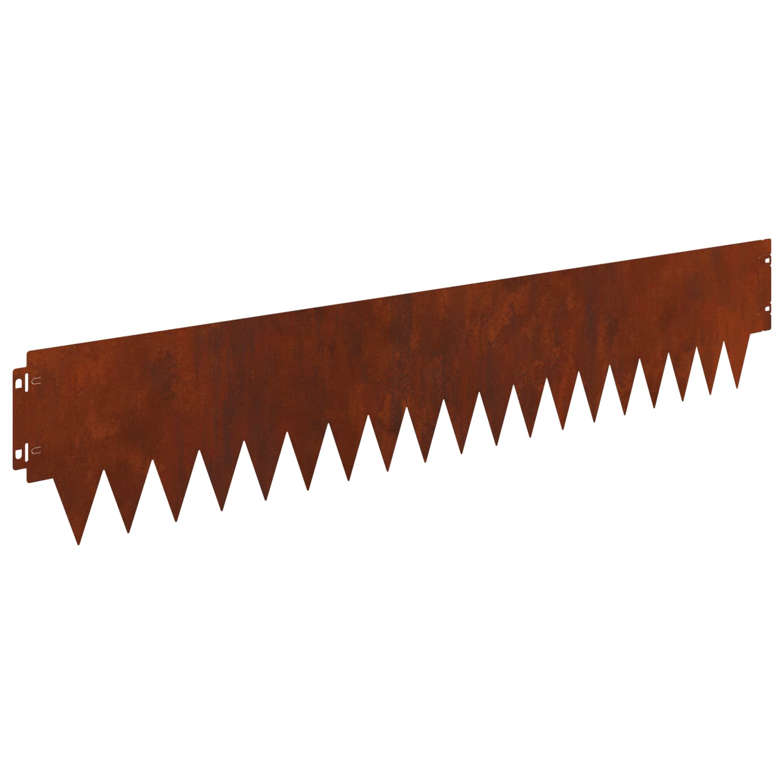 Lawn Edging 10 pcs 103 x 20 cm Steel Rusty