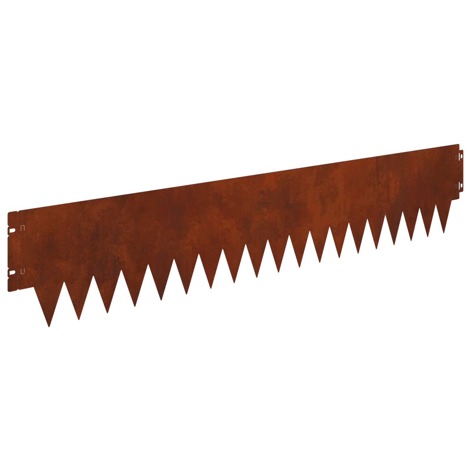 Lawn Edging 10 pcs 103 x 20 cm Steel Rusty
