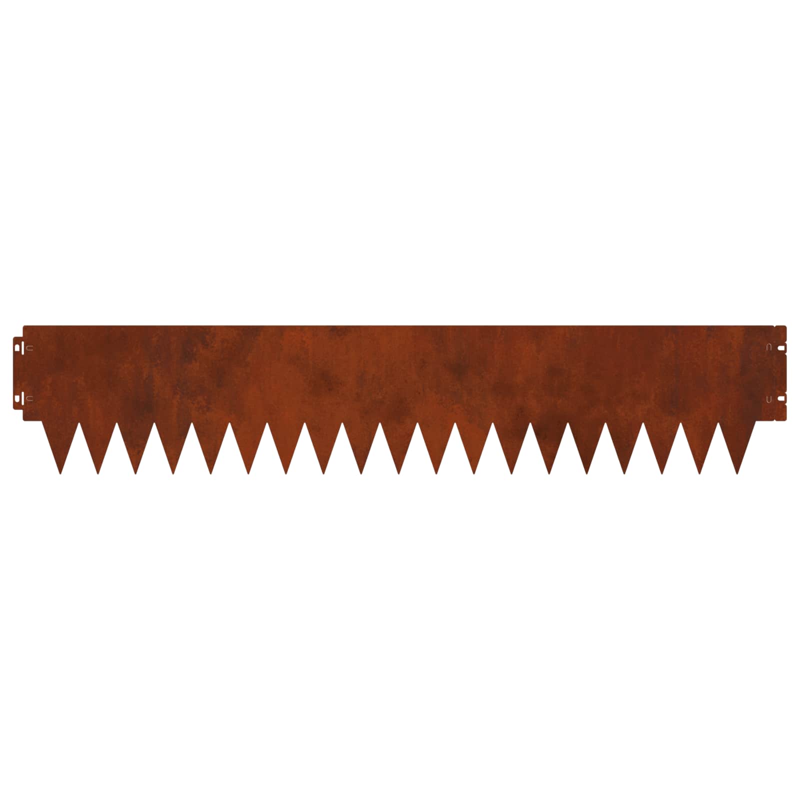 Lawn Edging 10 pcs 103 x 20 cm Steel Rusty