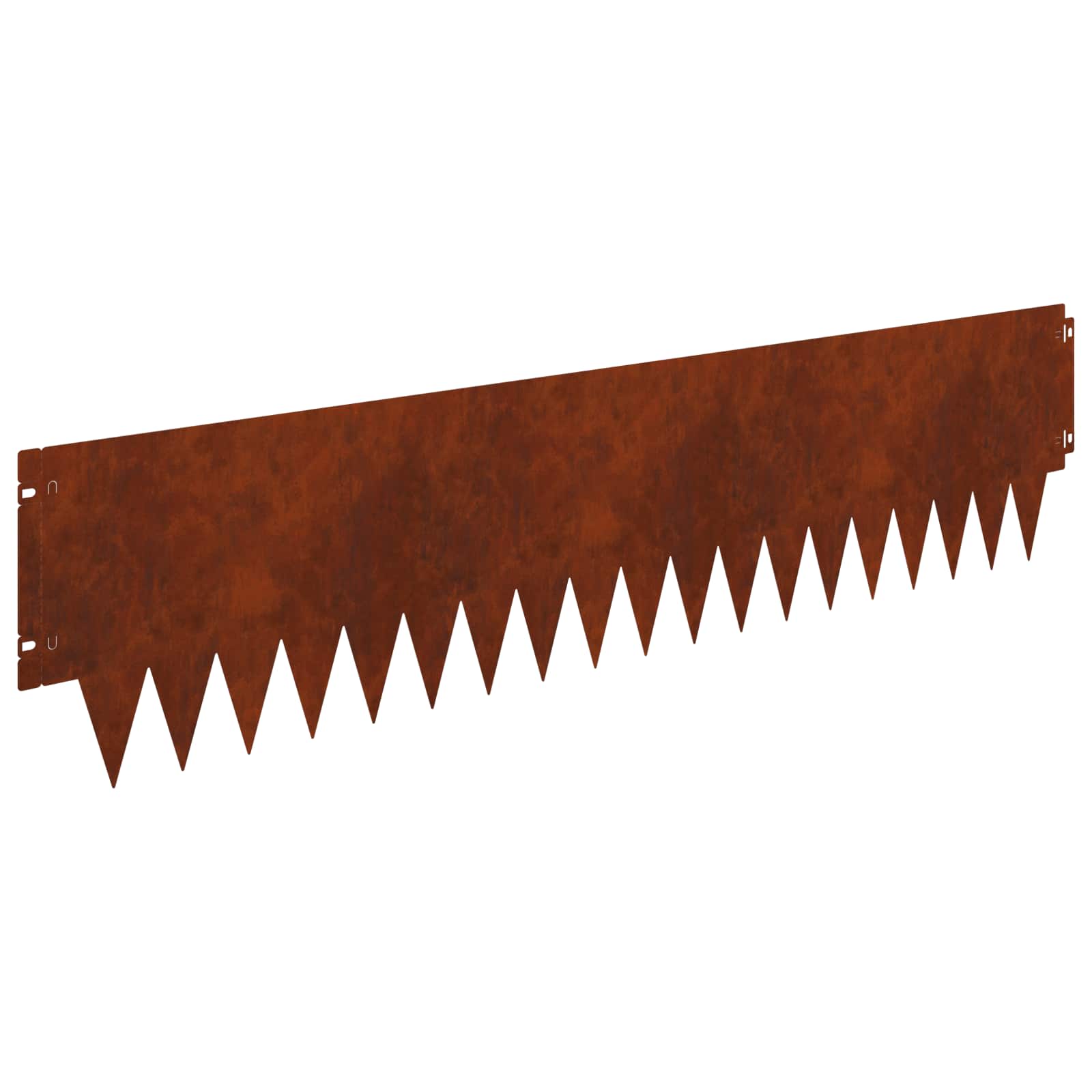 Lawn Edging 20 pcs 103x25cm Steel Rusty