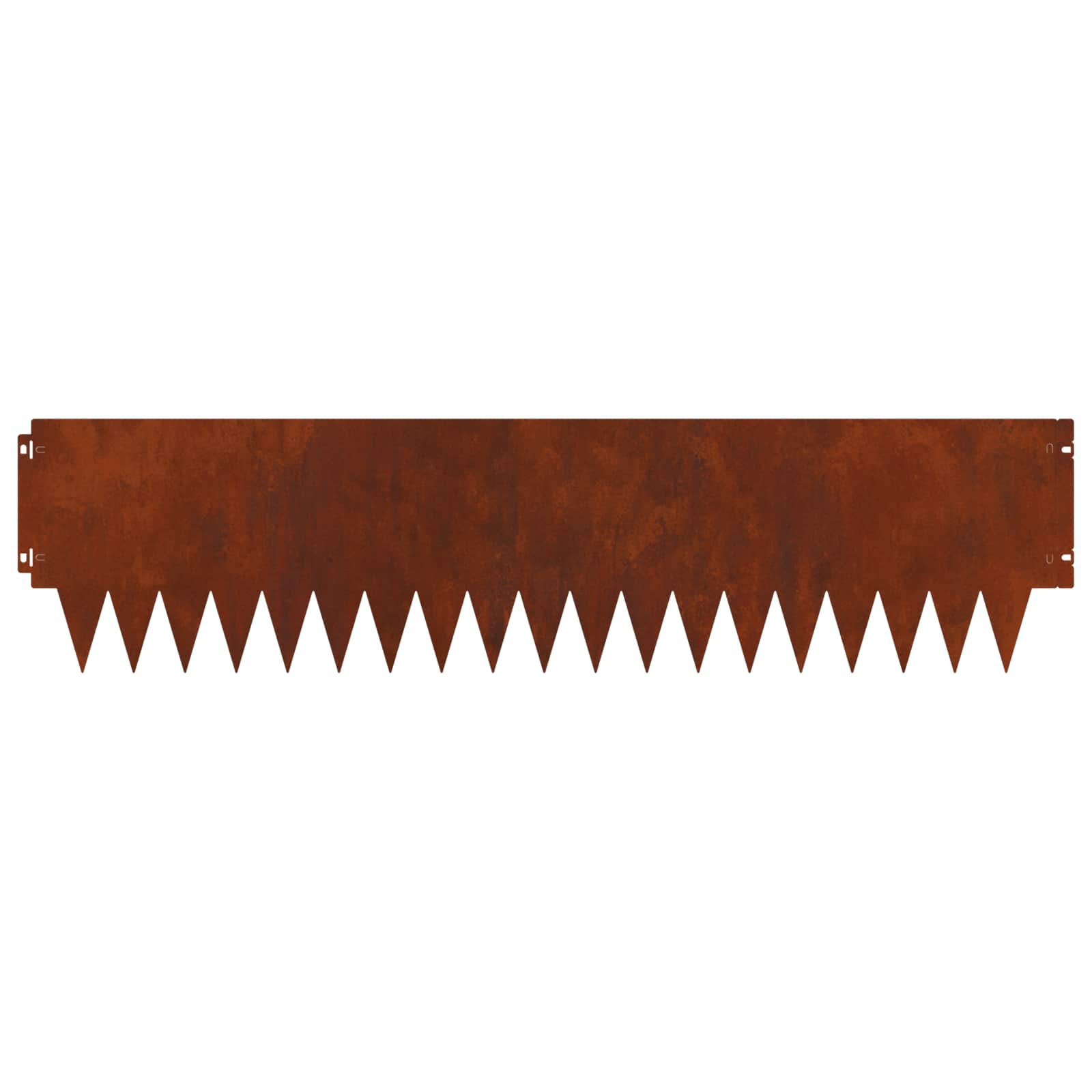 Lawn Edging 20 pcs 103x25cm Steel Rusty