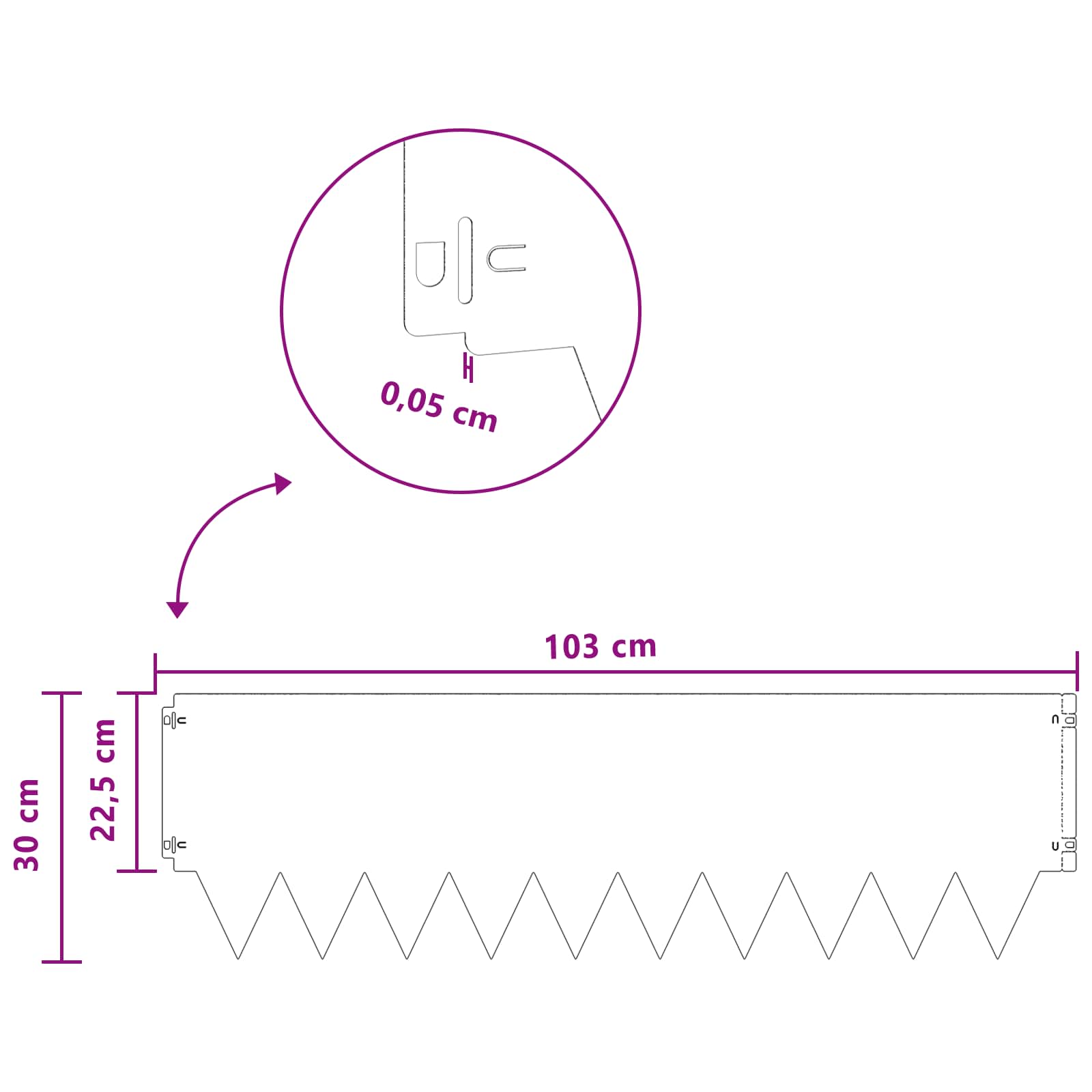 Lawn Edging 20 pcs metal