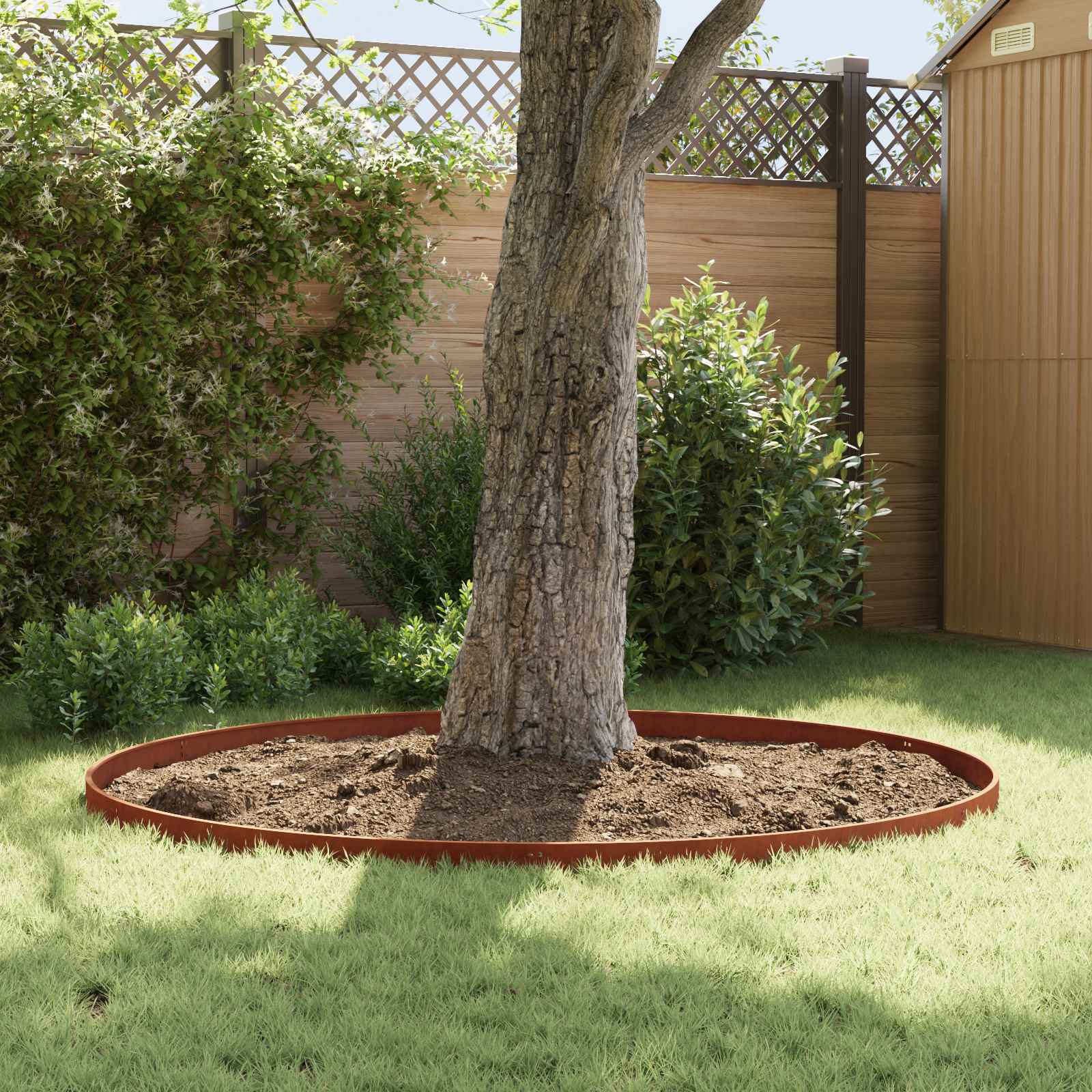 Lawn Edge with Bent Top 10 pcs 103x10cm Steel Rusty