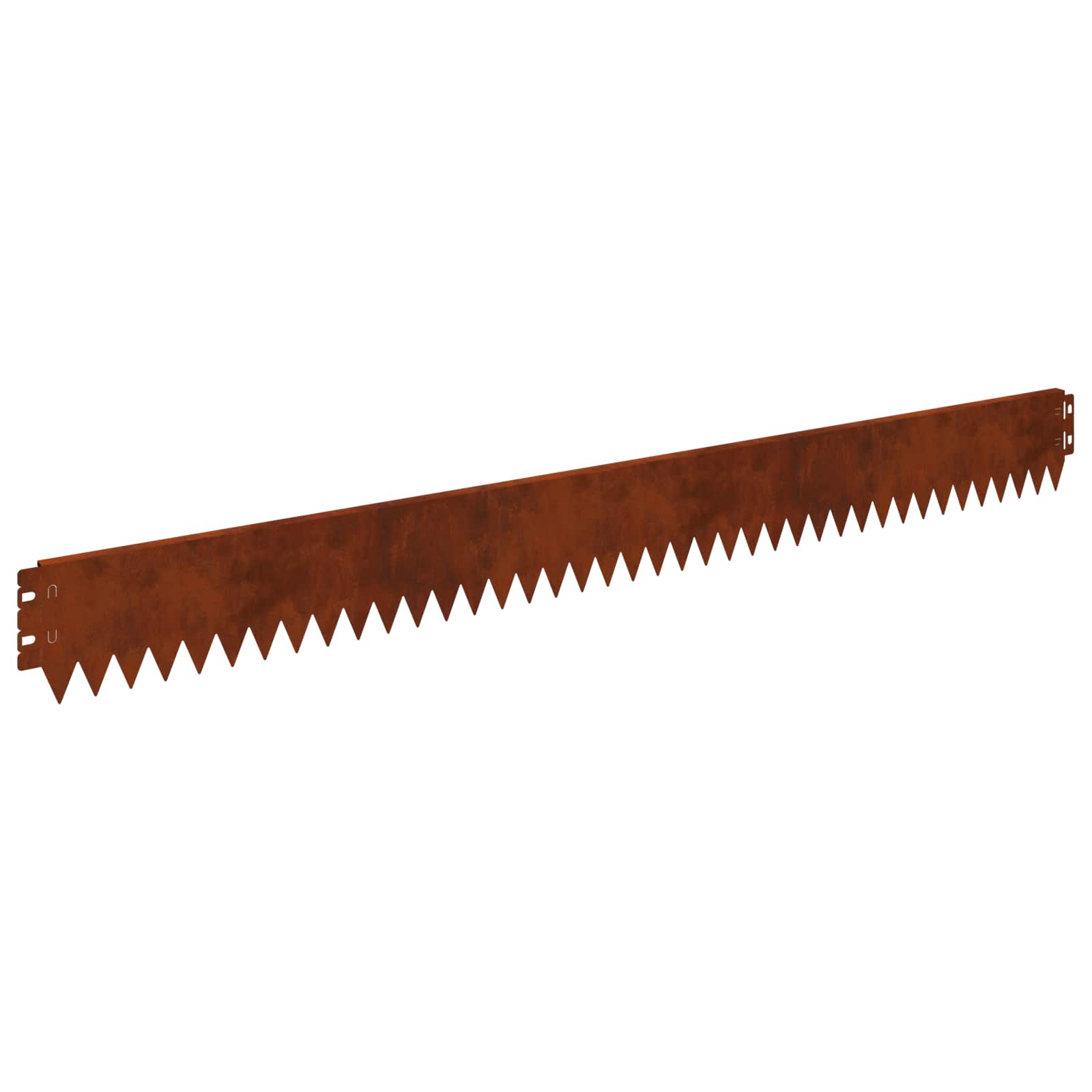Lawn Edge with Bent Top 10 pcs 103x10cm Steel Rusty