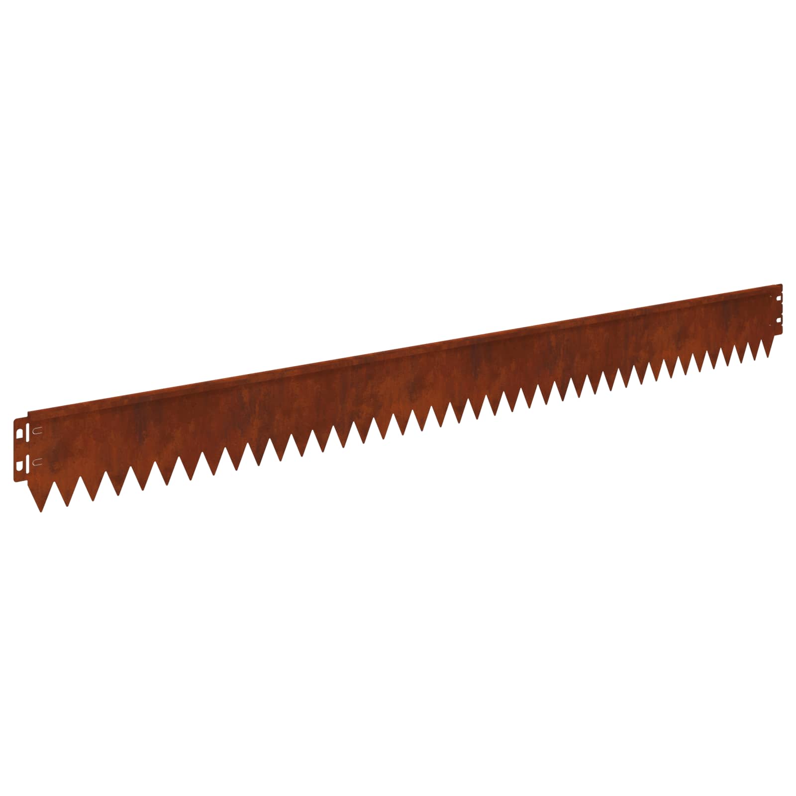 Lawn Edge with Bent Top 10 pcs 103x10cm Steel Rusty