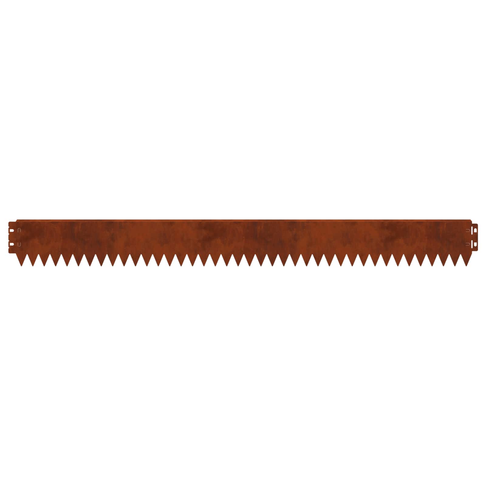 Lawn Edge with Bent Top 10 pcs 103x10cm Steel Rusty