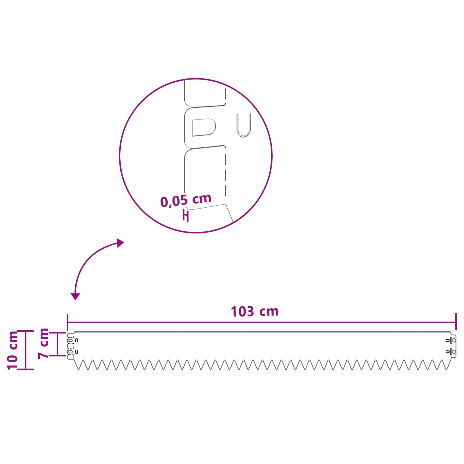 Lawn Edge with Bent Top 10 pcs 103x10cm Steel Rusty