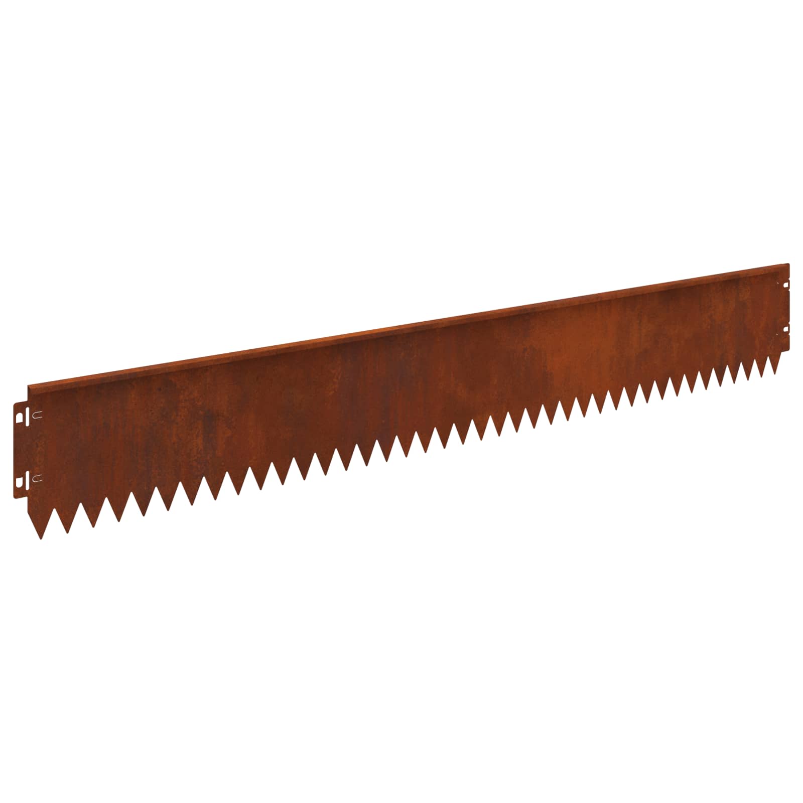 Lawn Edge with Bent Top 10 pcs 103x15cm Steel Rusty