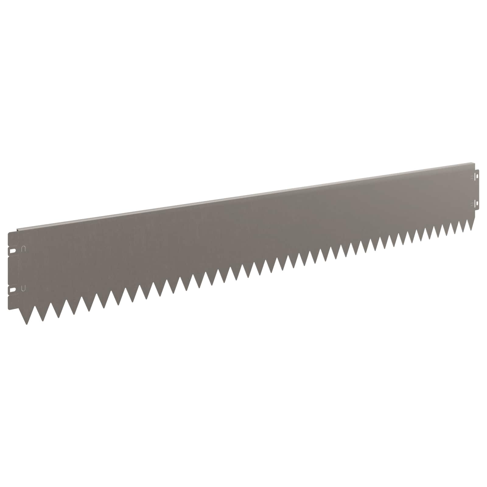 Lawn Edge with Bent Top 20 pcs 103x15cm Steel Rusty