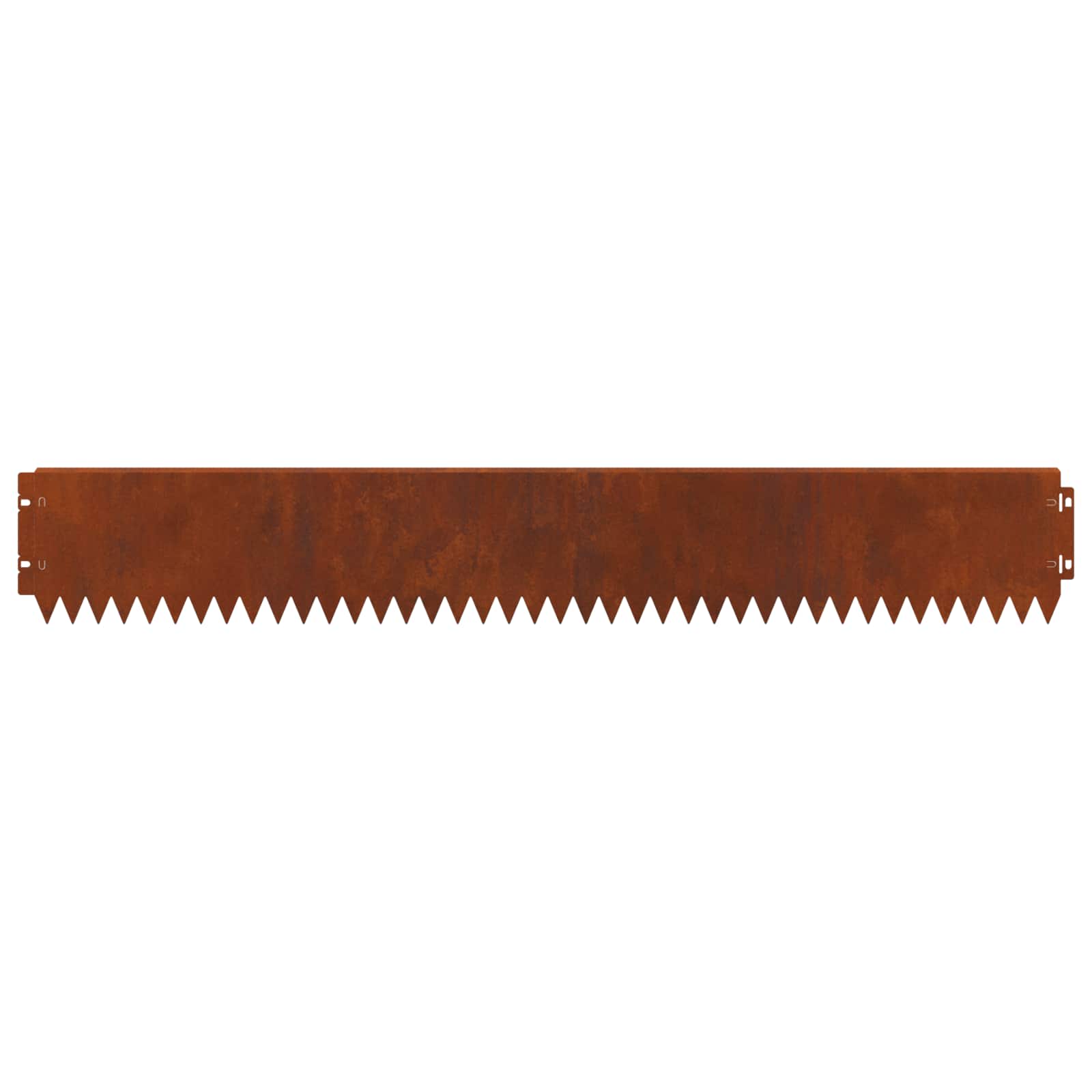 Lawn Edge with Bent Top 20 pcs 103x15cm Steel Rusty