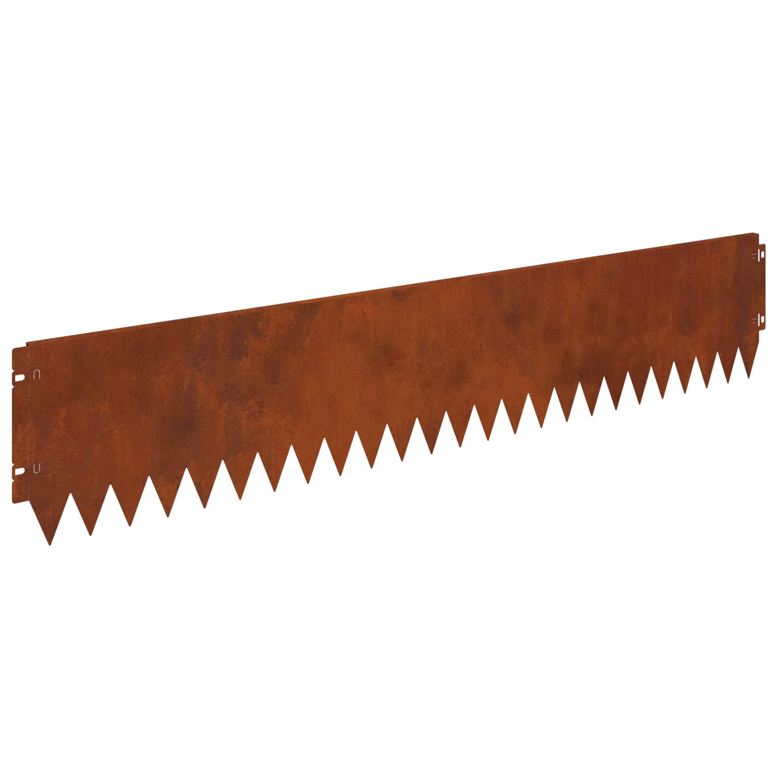 Lawn Edge with Bent Top 10 pcs 103x20cm Steel Rusty