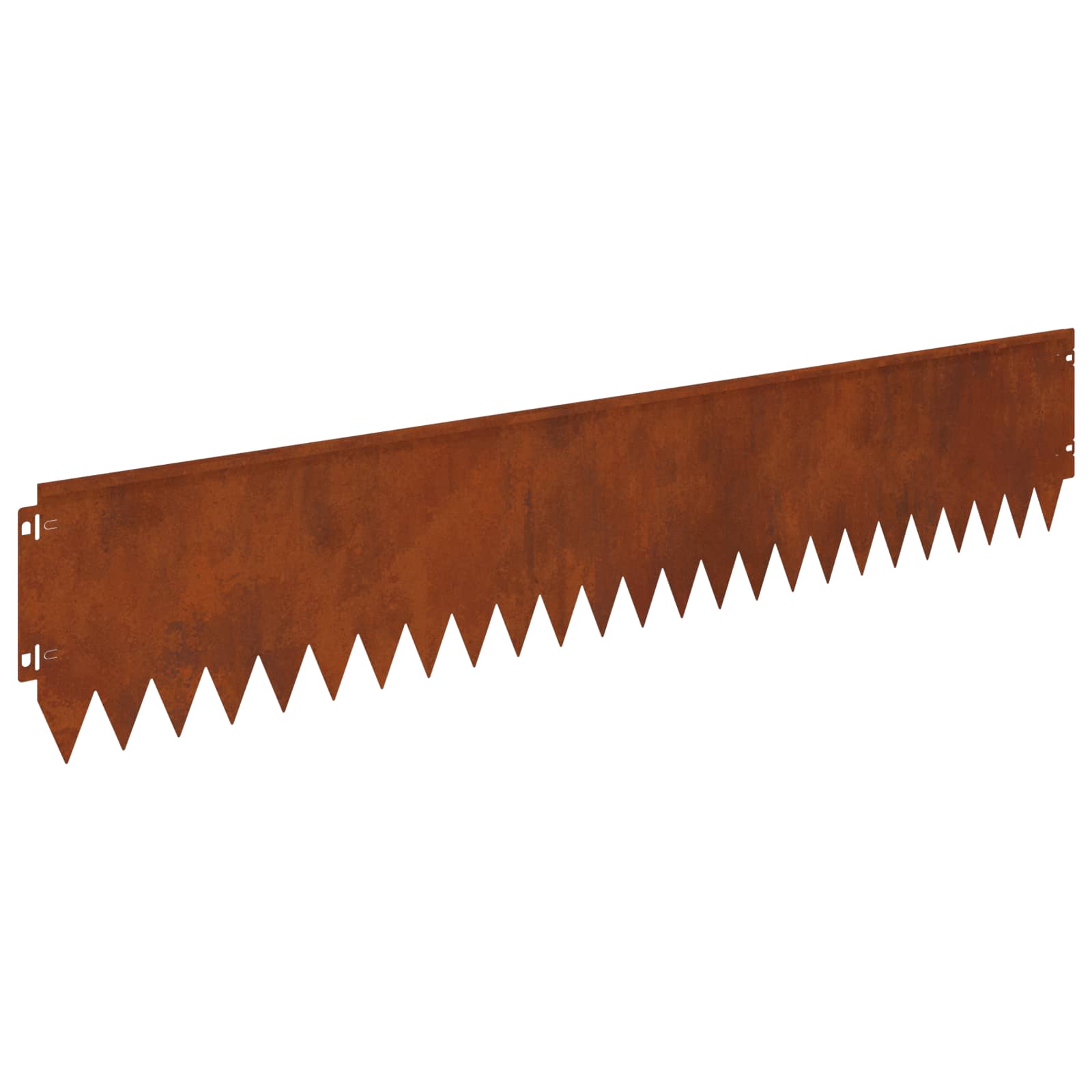 Lawn Edge with Bent Top 10 pcs 103x20cm Steel Rusty
