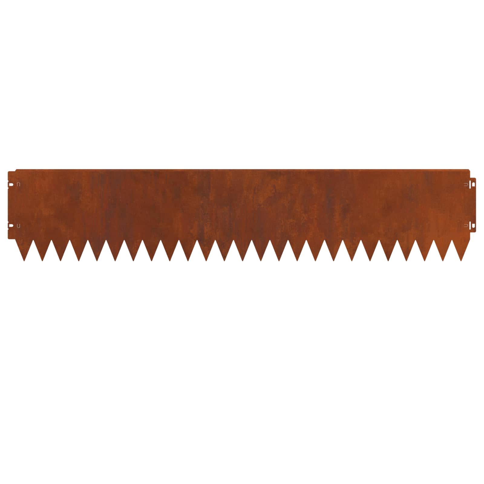 Lawn Edge with Bent Top 20 pcs 103x20cm Steel Rusty
