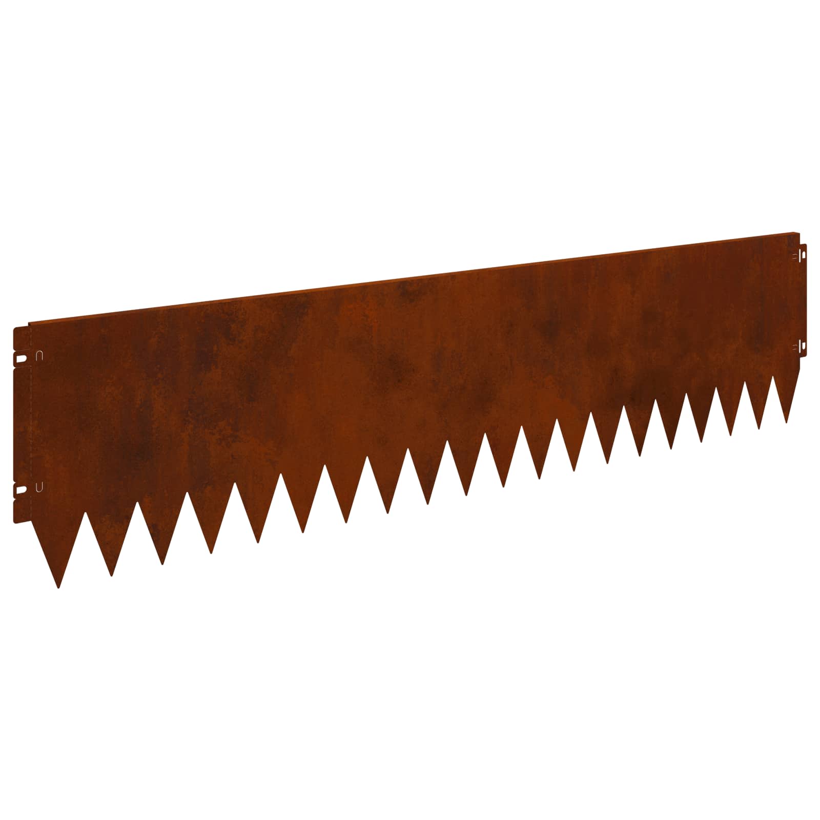 Lawn Edging 10 pcs 103 x 25 cm Steel Rusty