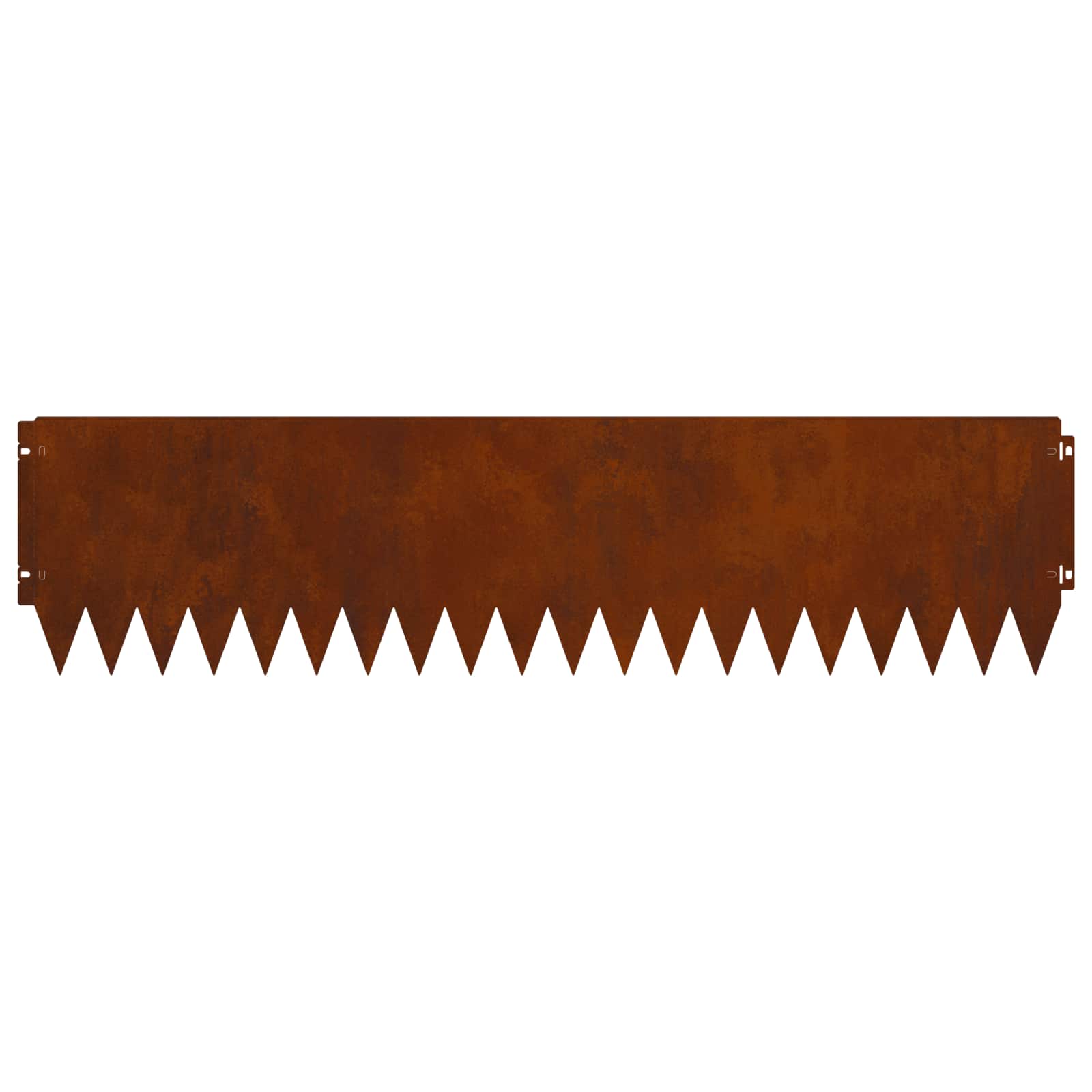 Lawn Edging 10 pcs 103 x 25 cm Steel Rusty